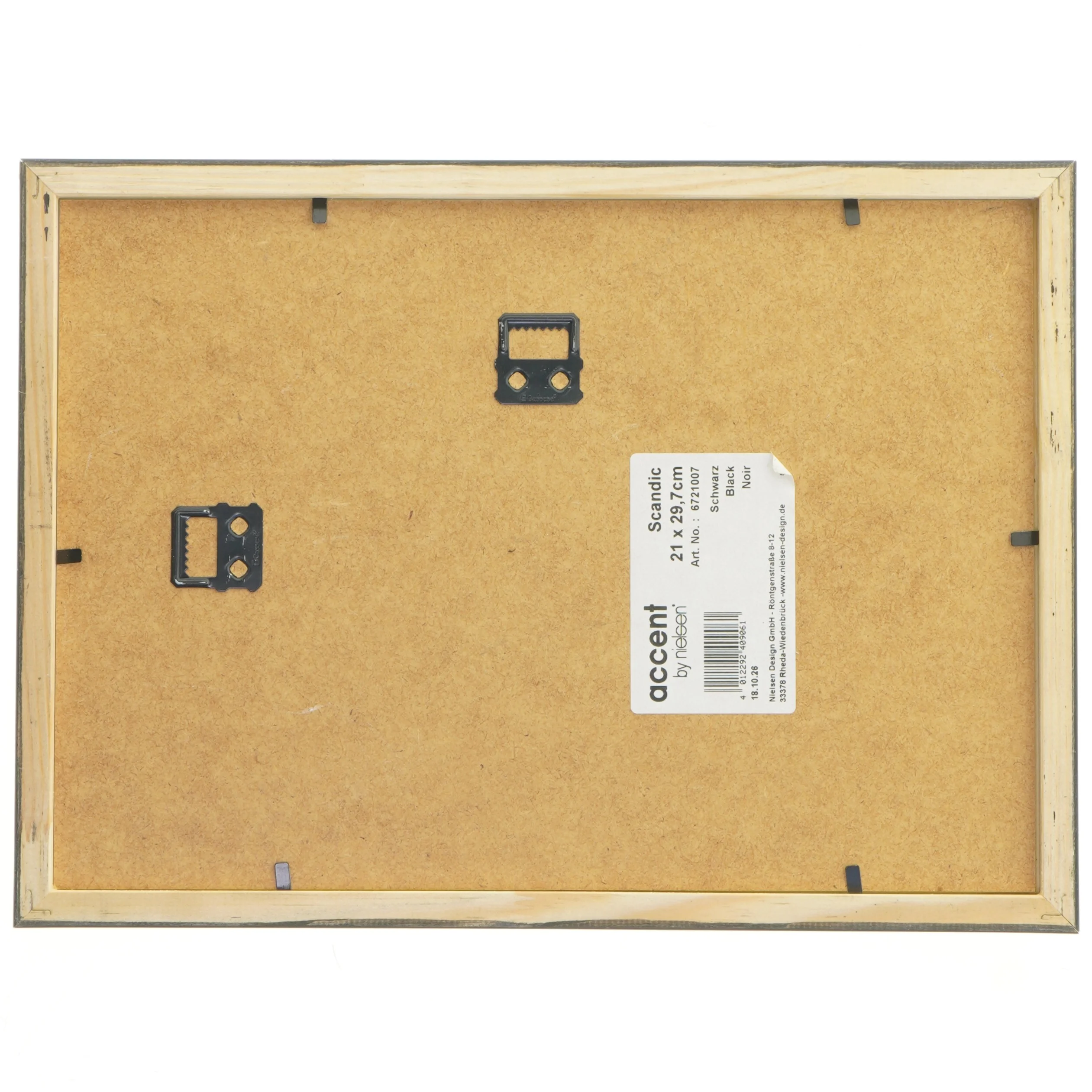 Sort ramme med historisk billede fra accent by design (str. 21x29,7 cm)