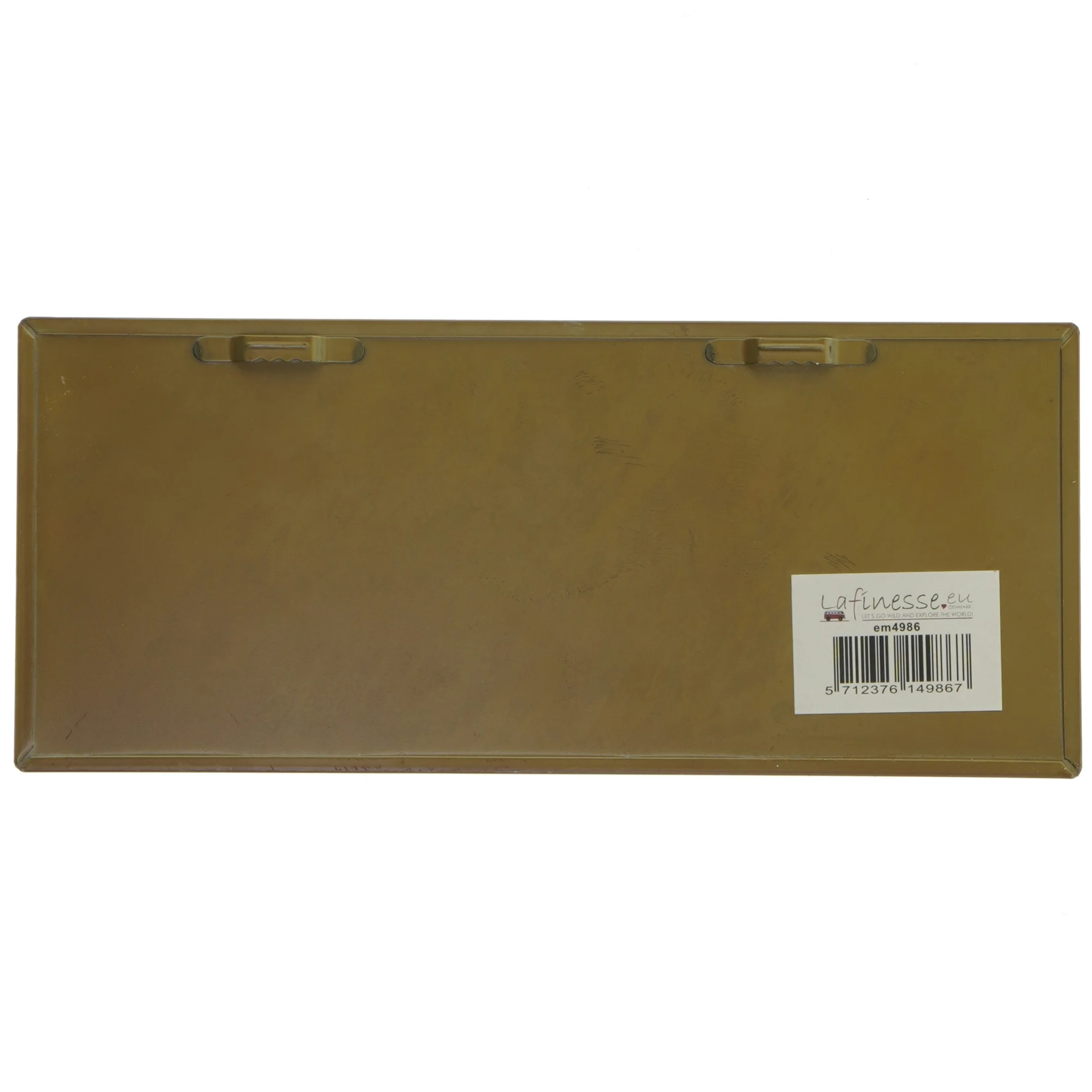 Metal skilt med tekst fra LaFinesse (str. 30,5x13 cm)