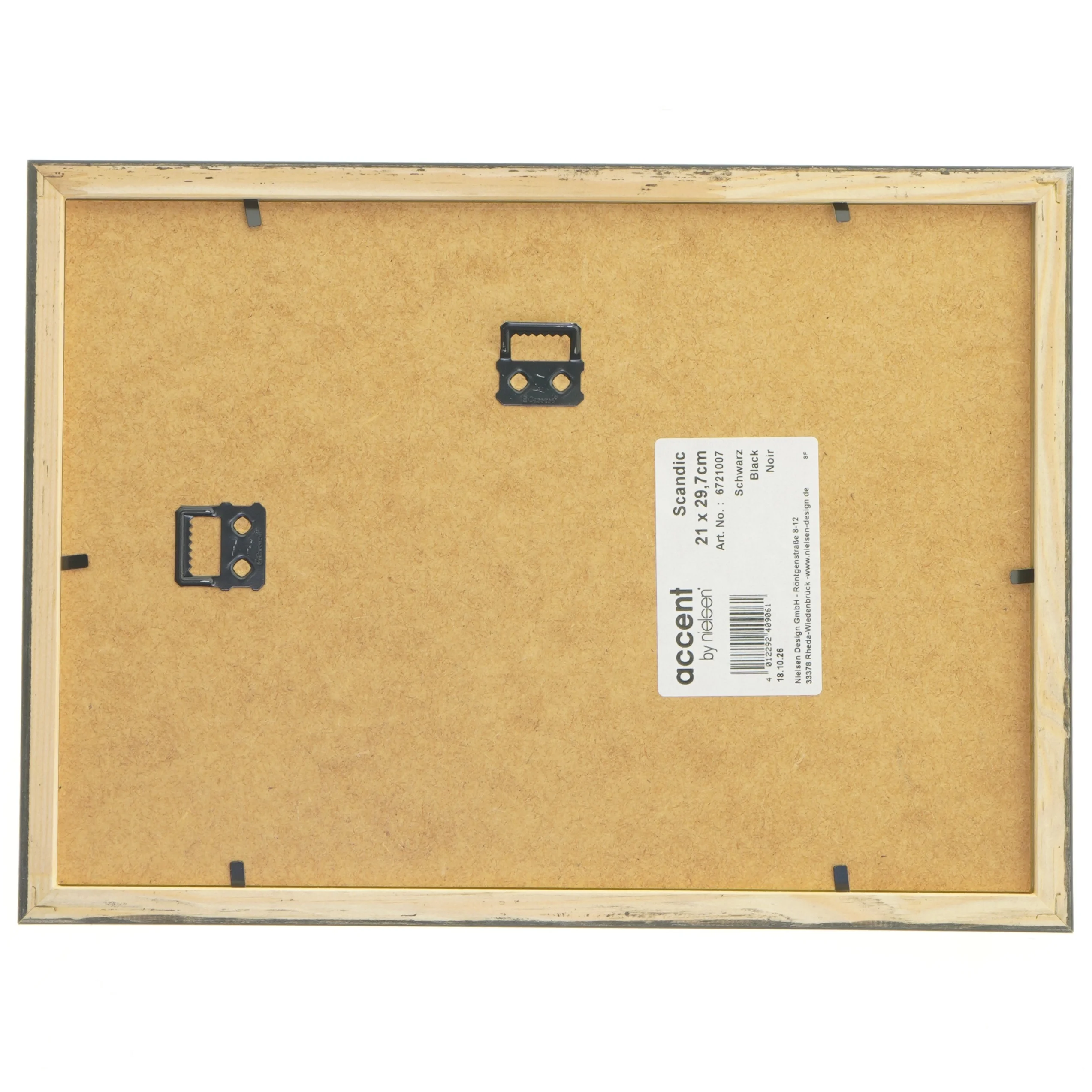 Sort billedramme med glas fra accent by Present (str. 21x29,7 cm)