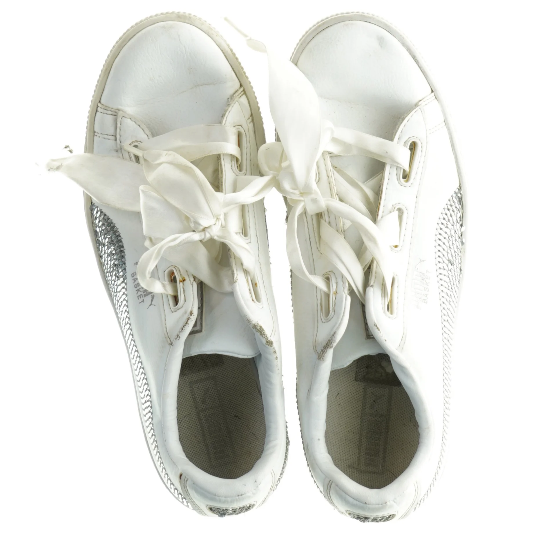 Hvide sneakers med palietdetaljer fra Puma (str. 36)