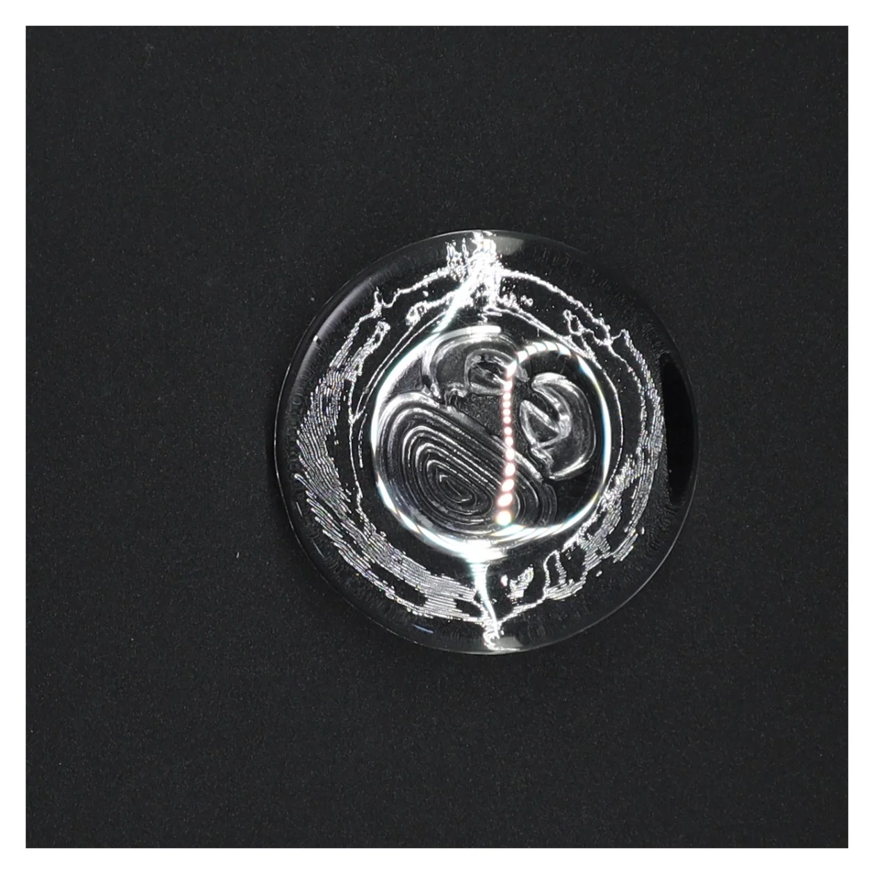 Glaskunst askebæger (str. 7 x 7 cm)