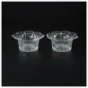 Glas lysestager til fyrfadslys (str. 10 x 5 cm)