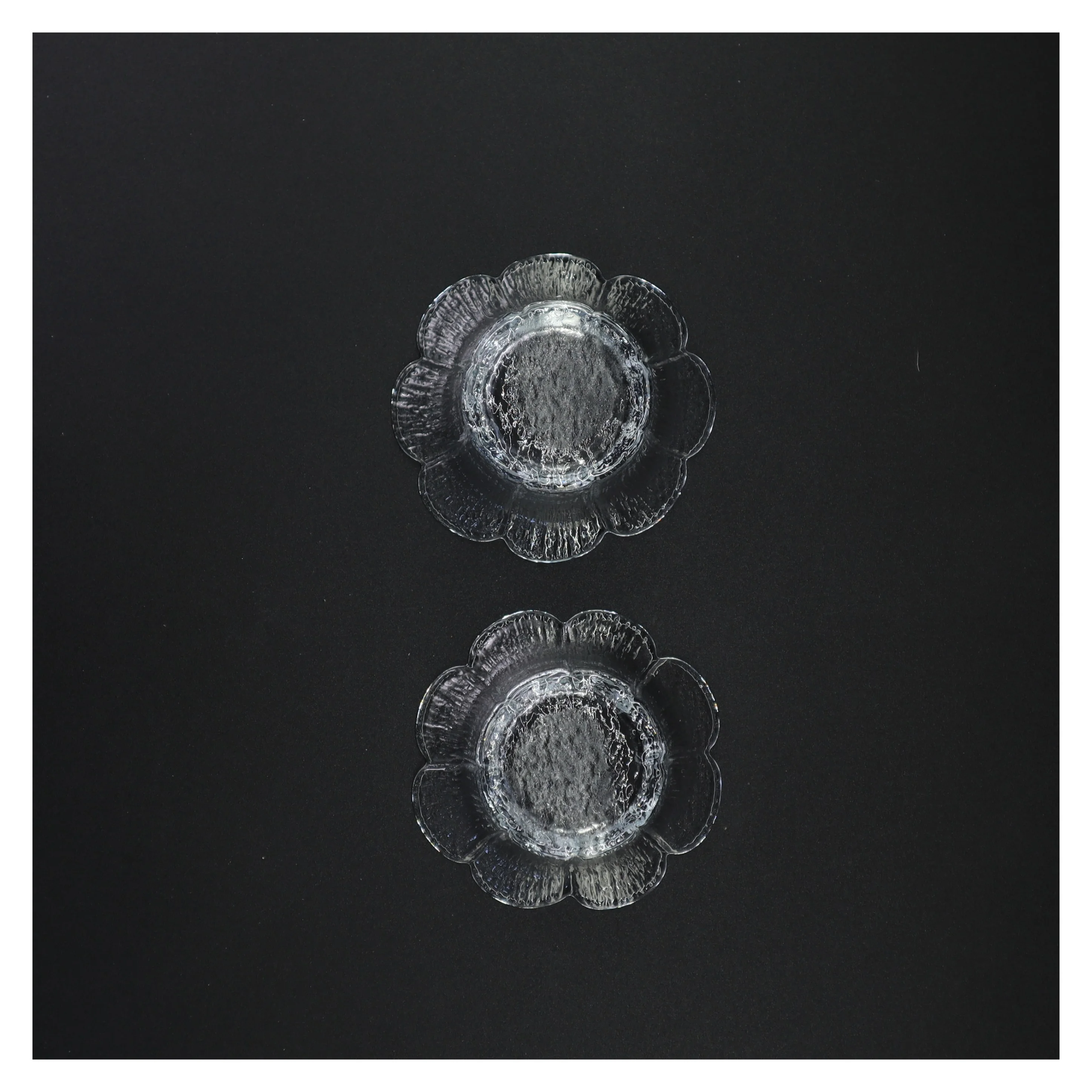 Glas lysestager til fyrfadslys (str. 10 x 5 cm)