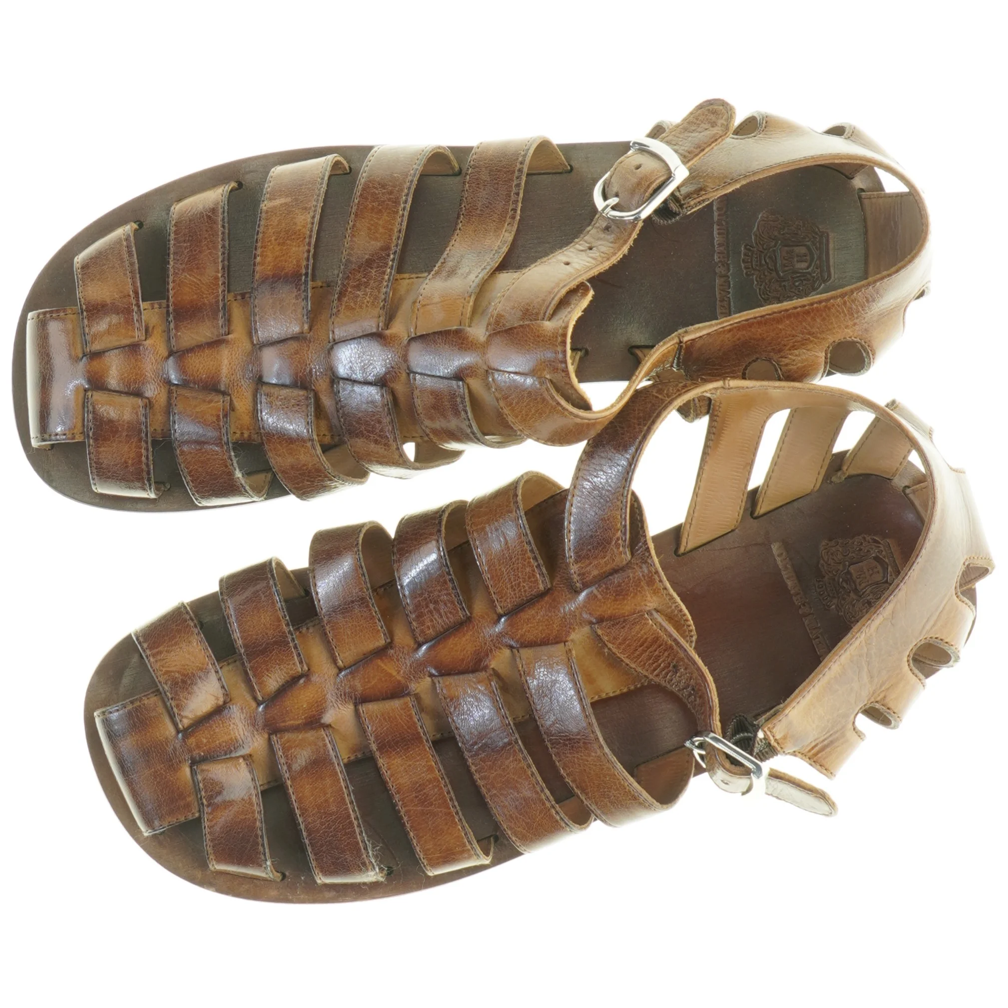 Brune lædersandaler (str. 42)