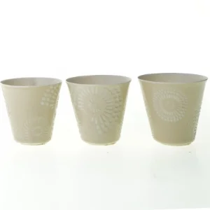 Porcelæns kopper til fyrfadslys (str. 8 cm)