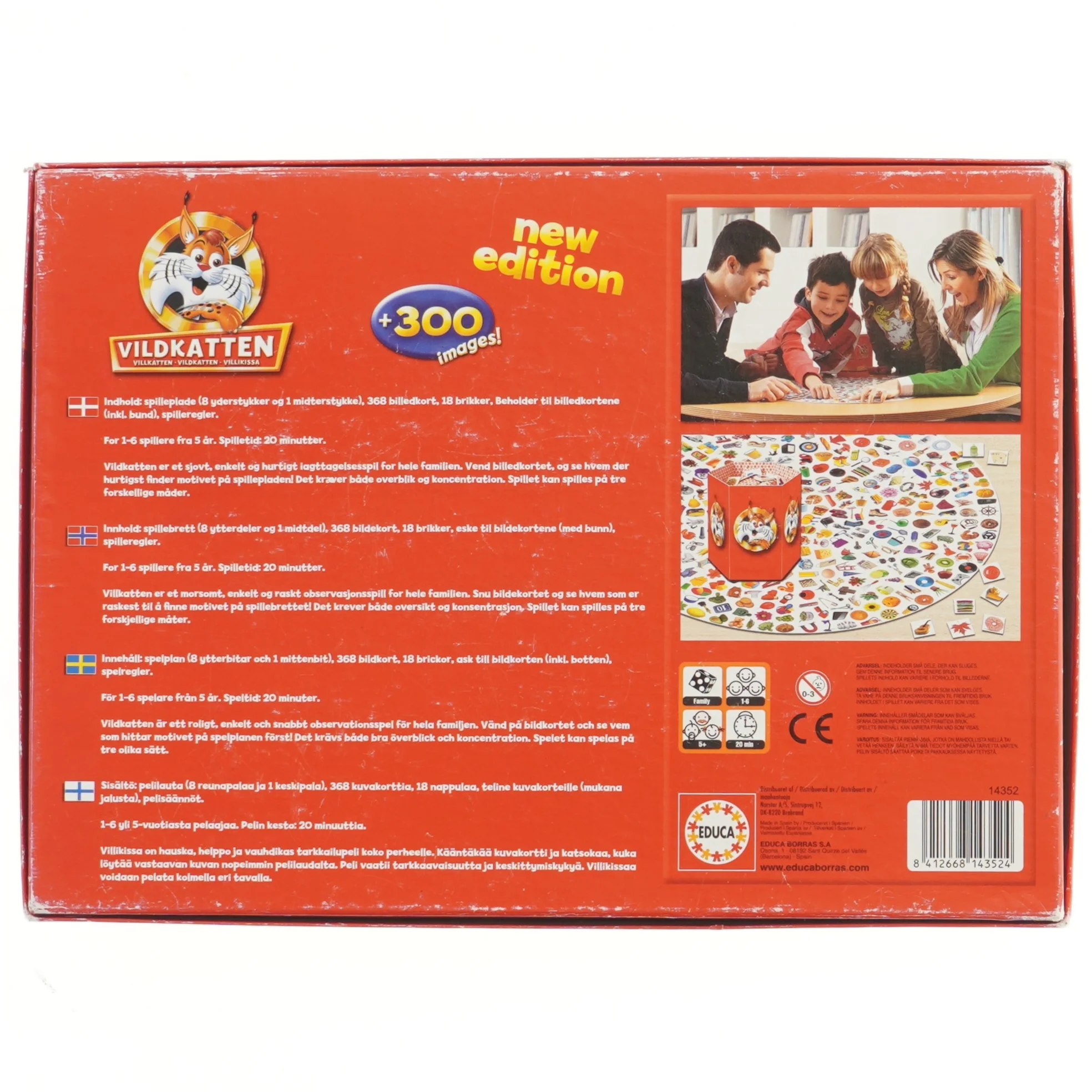 Vildkatten brætspil fra Educa (str. 37,5x27 cm)