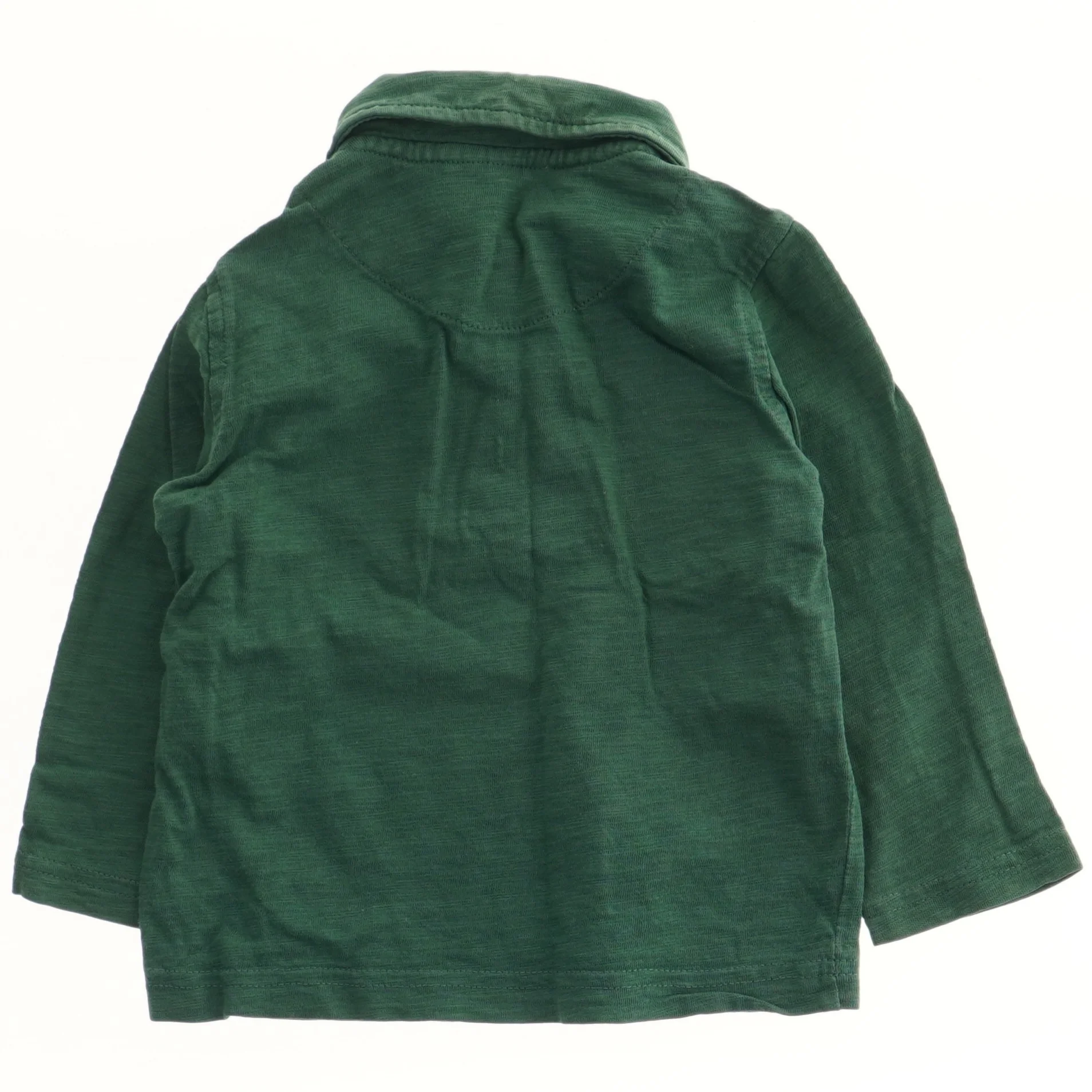 Langærmet bluse med tekst (str. 80)