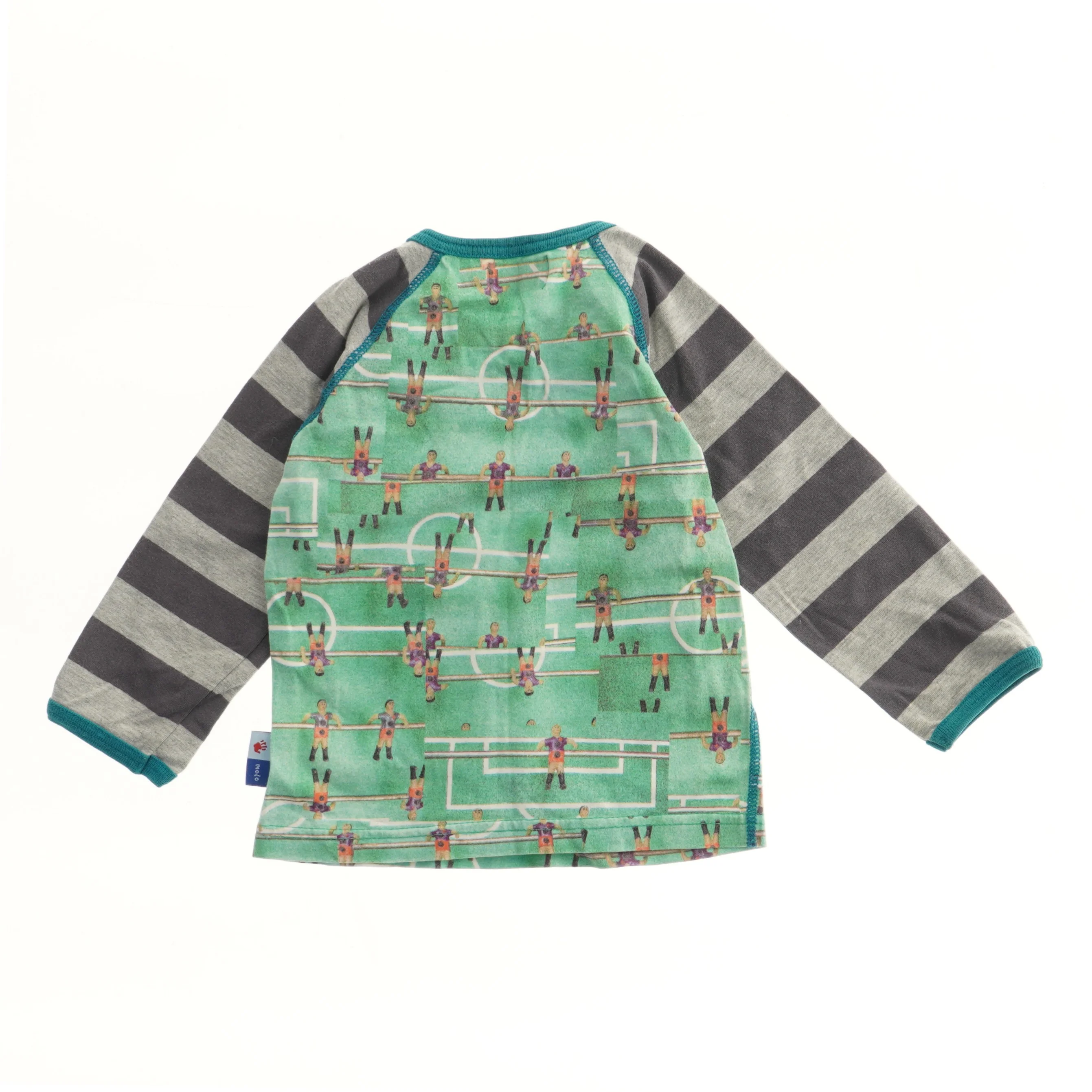 Bluse med fodboldprint og striber fra Molo (str. 80-86)