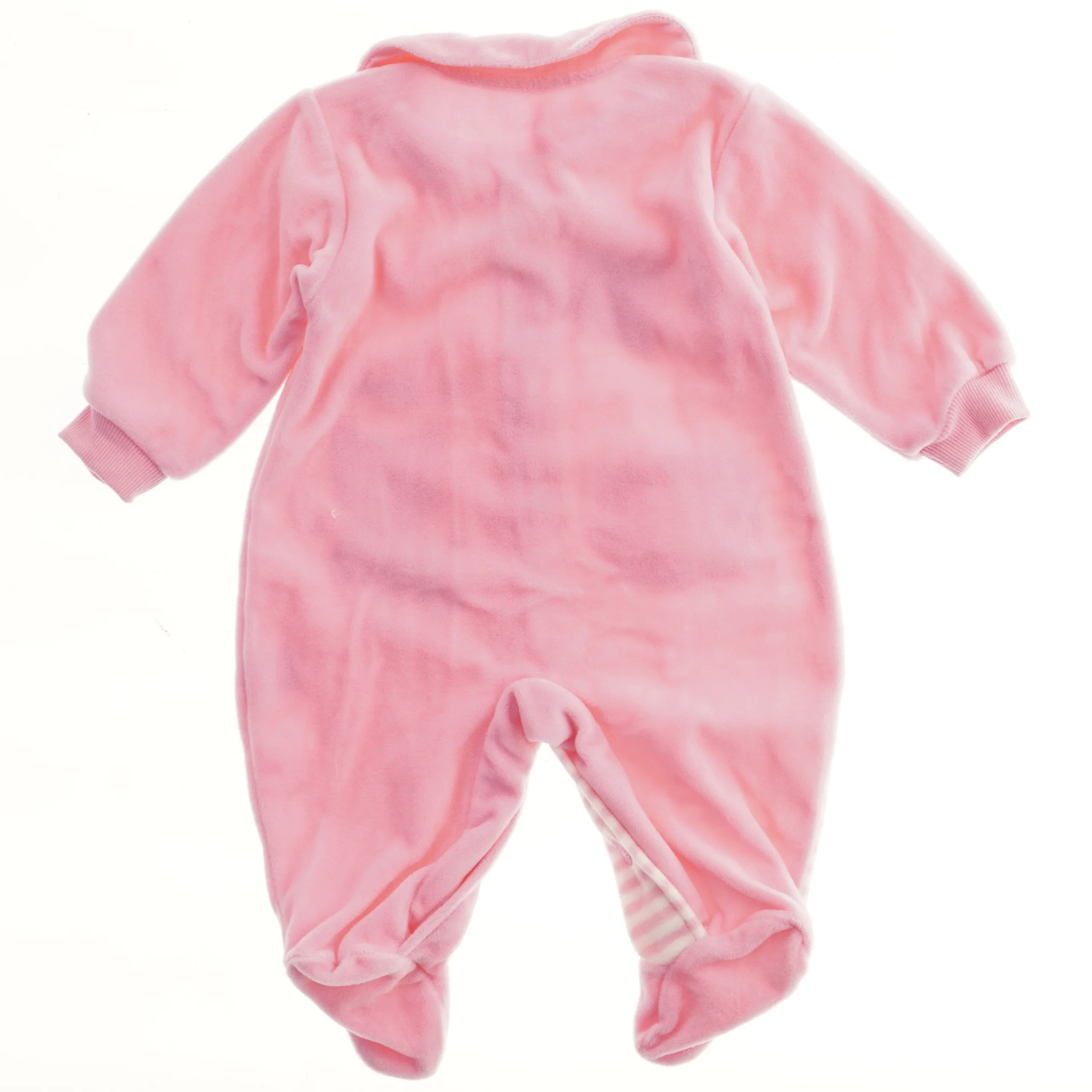 Lyserød baby heldragt med kattemotiv (str. 68)