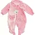Lyserød baby heldragt med kattemotiv (str. 68)
