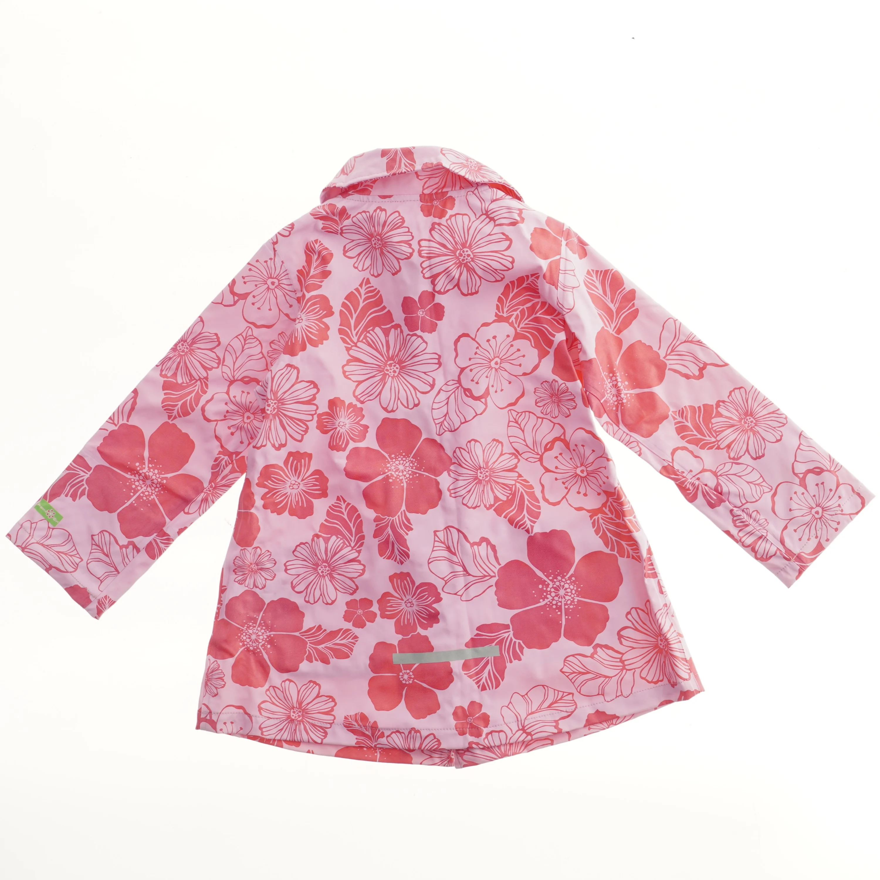 Blomstret regnfrakke til børn (str. 98)