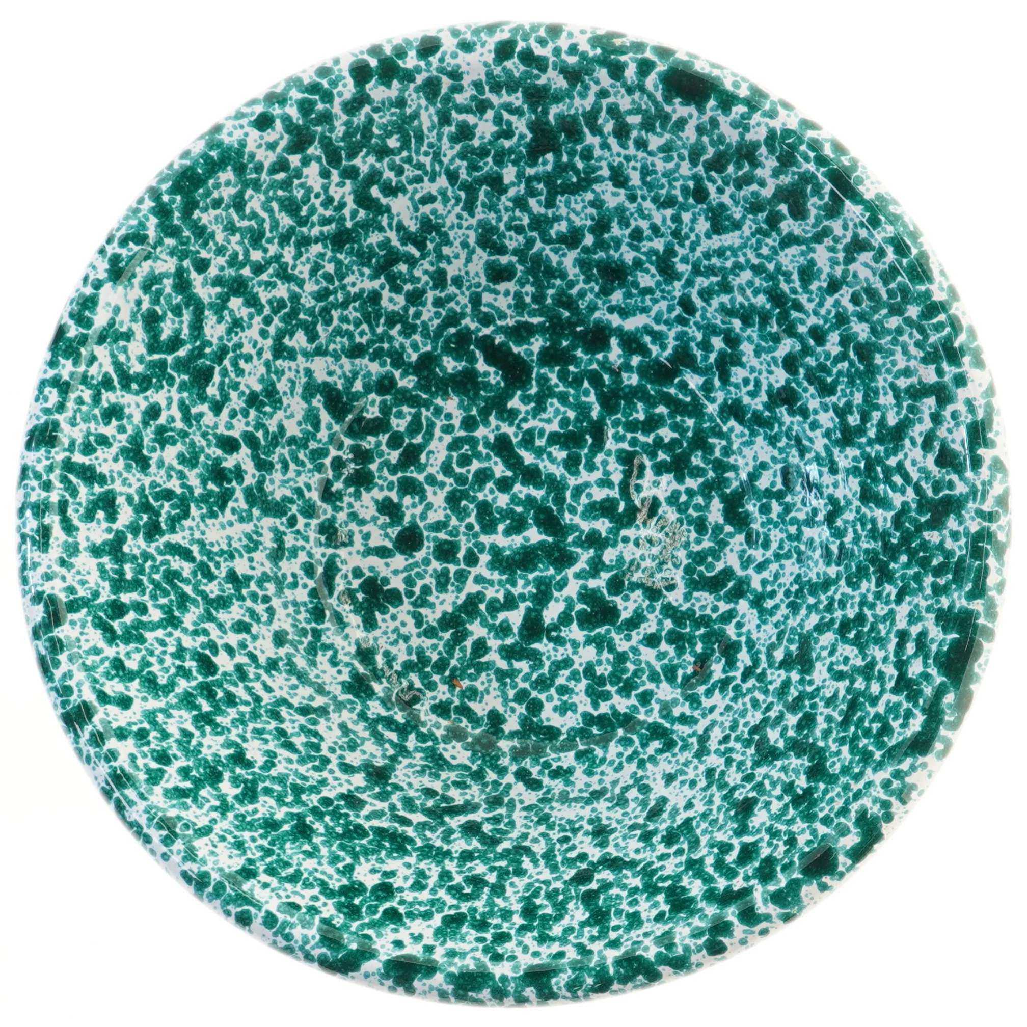 Skål, keramisk med grønt mønster (str. Ø 37x16 cm)