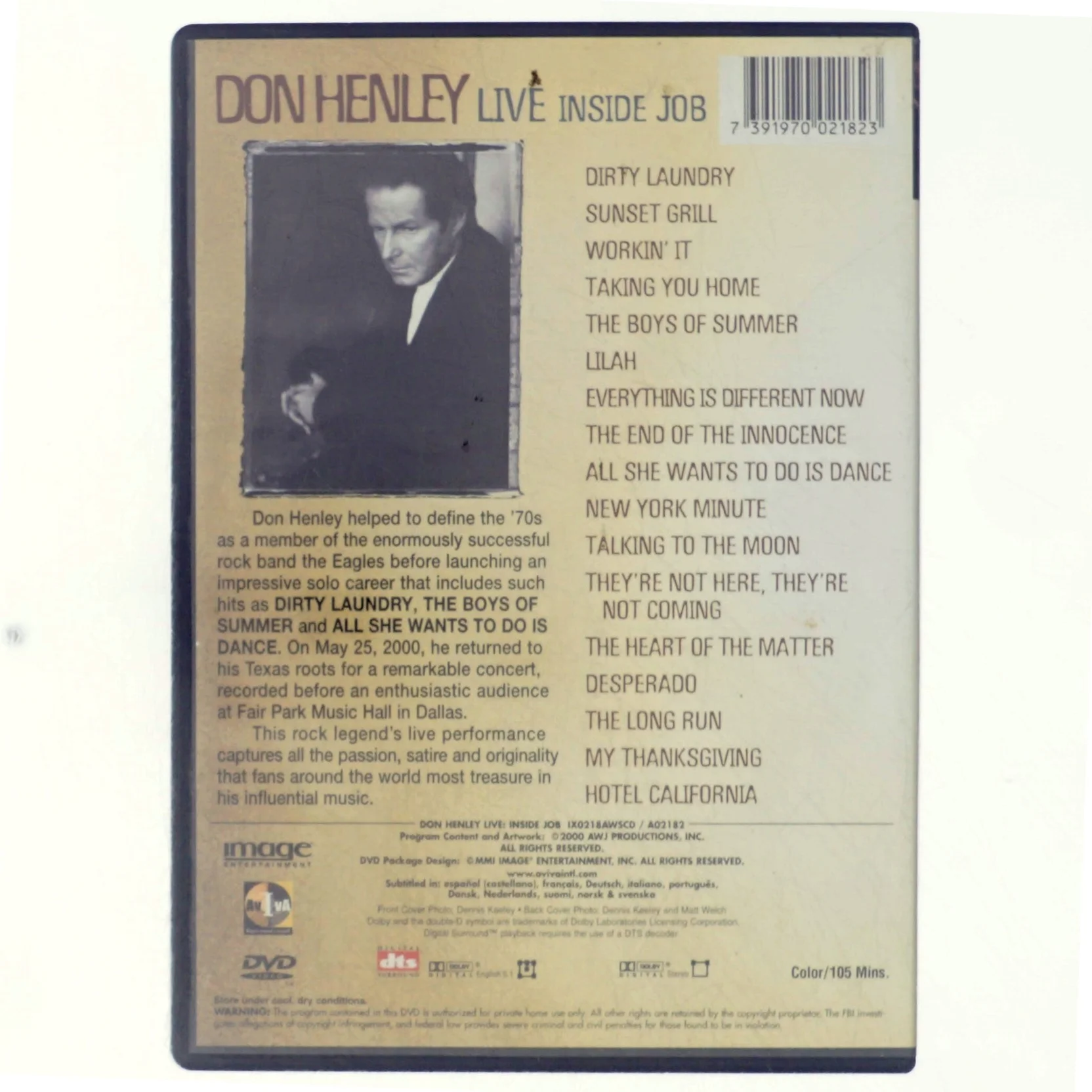 Don Henley, live inside job