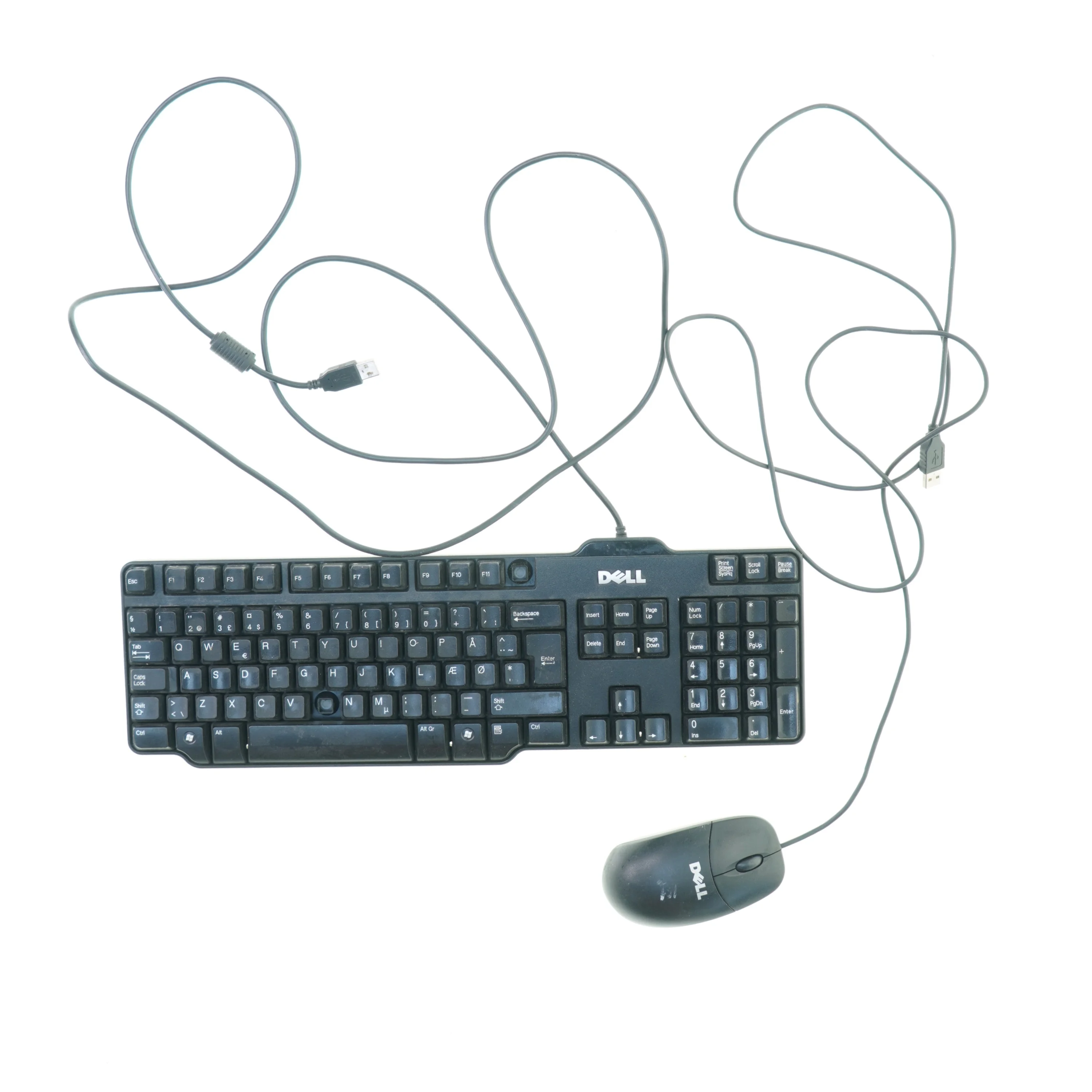 Keyboard og mus fra Dell (str. x 13 cm 12 x cm)