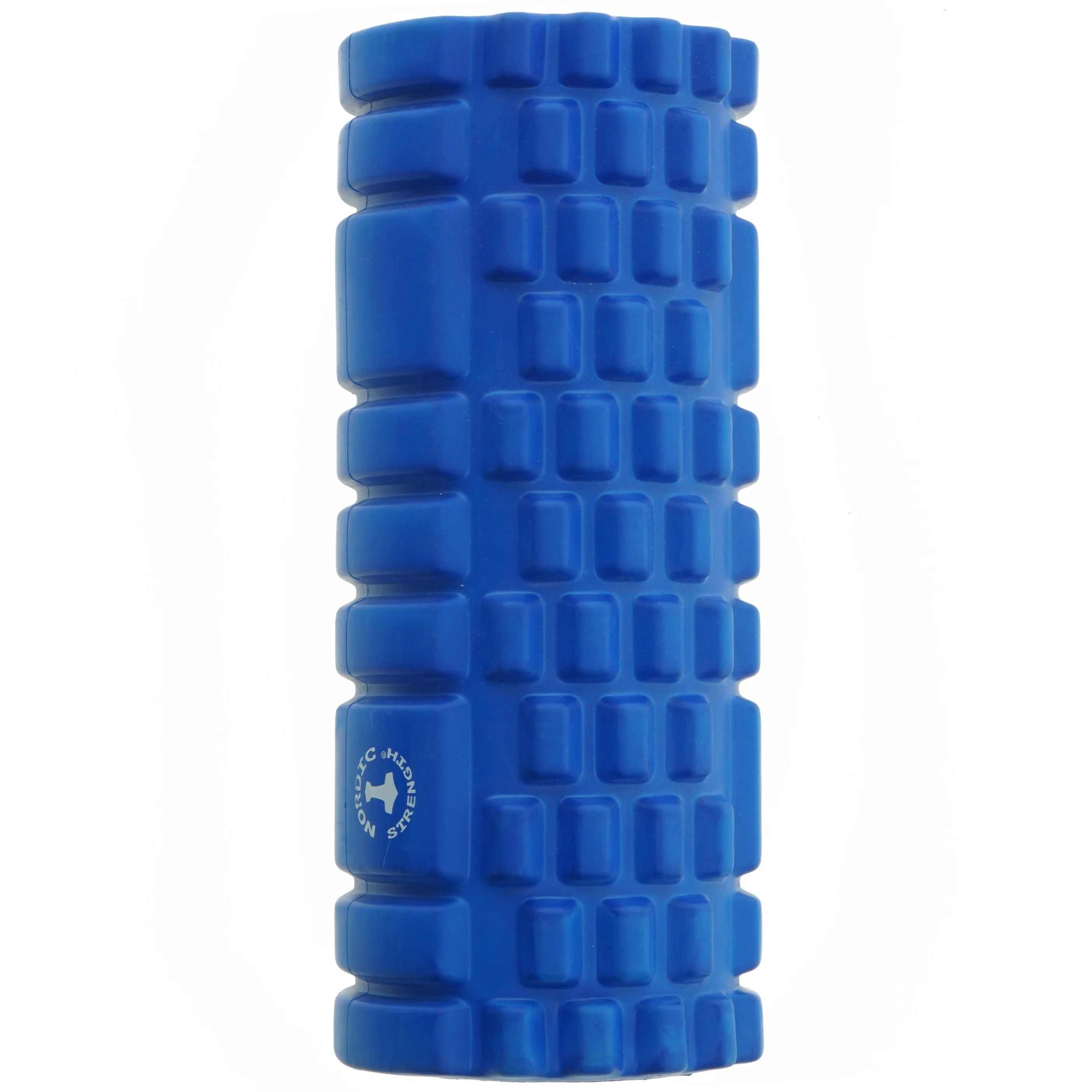 Blå foam roller til træning fra Nordic Strength (str. Ø 13x32 cm)