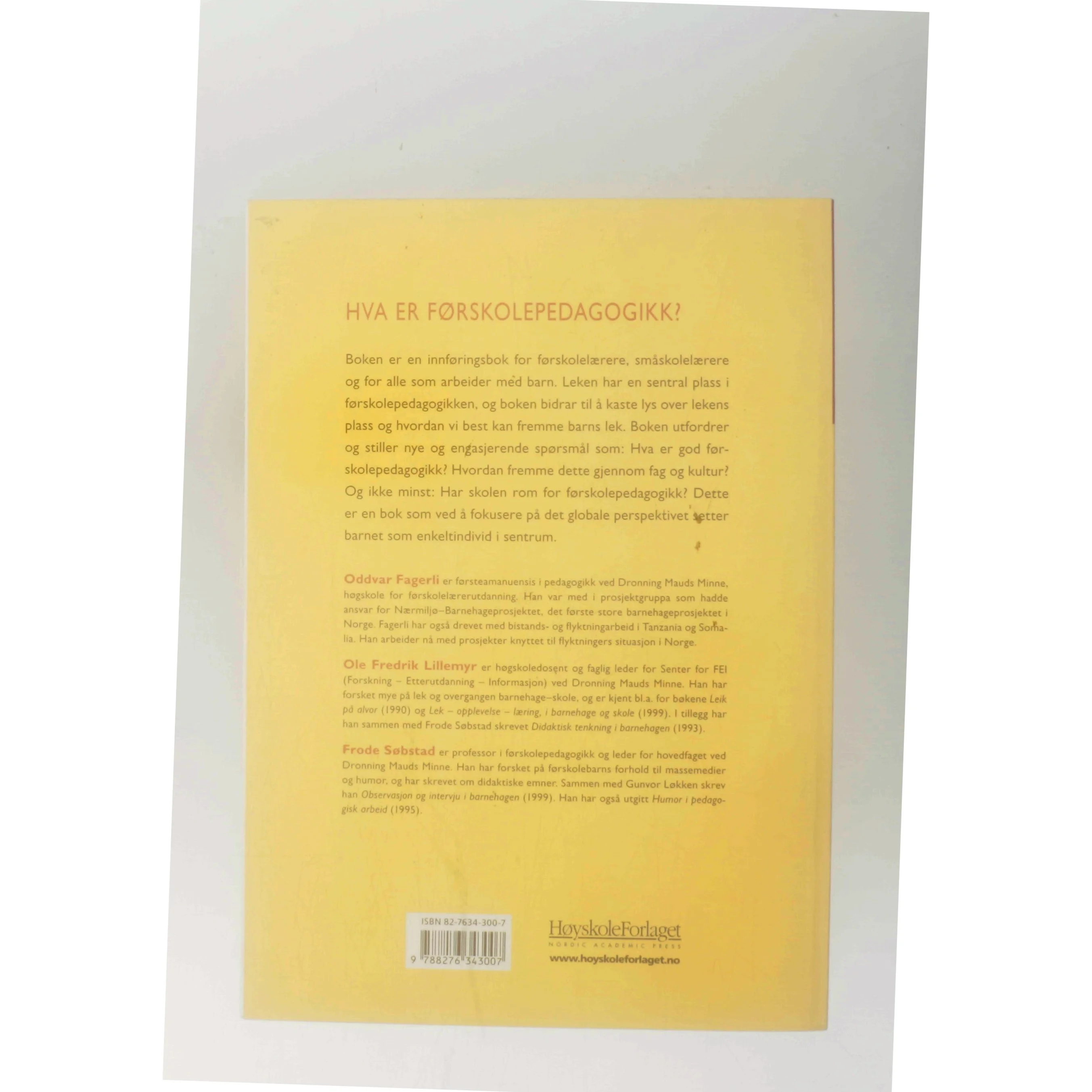 Hva er førskolepedagogikk? (Bog)