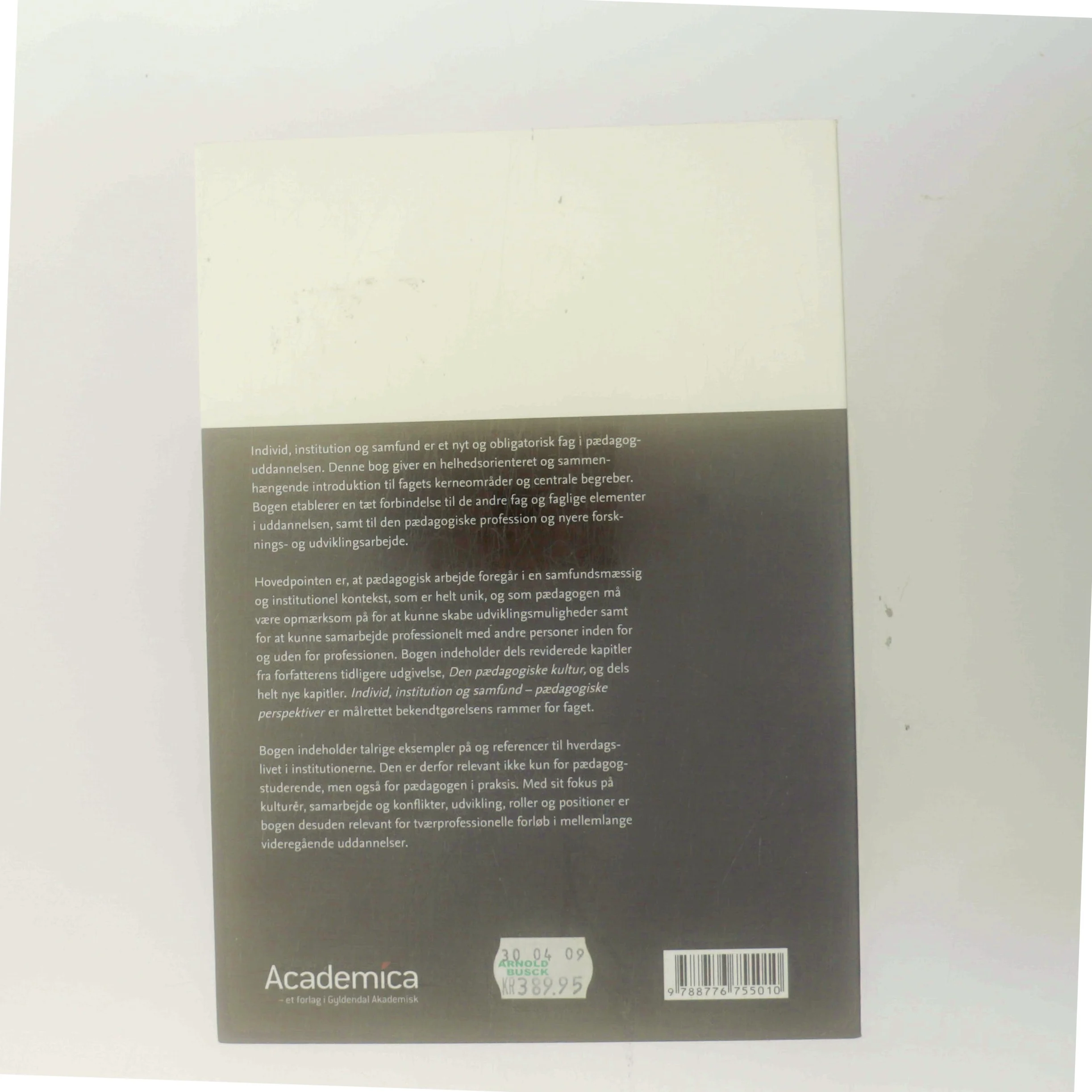 Individ, institution og samfund af Susanne Idun Mørch (Bog)