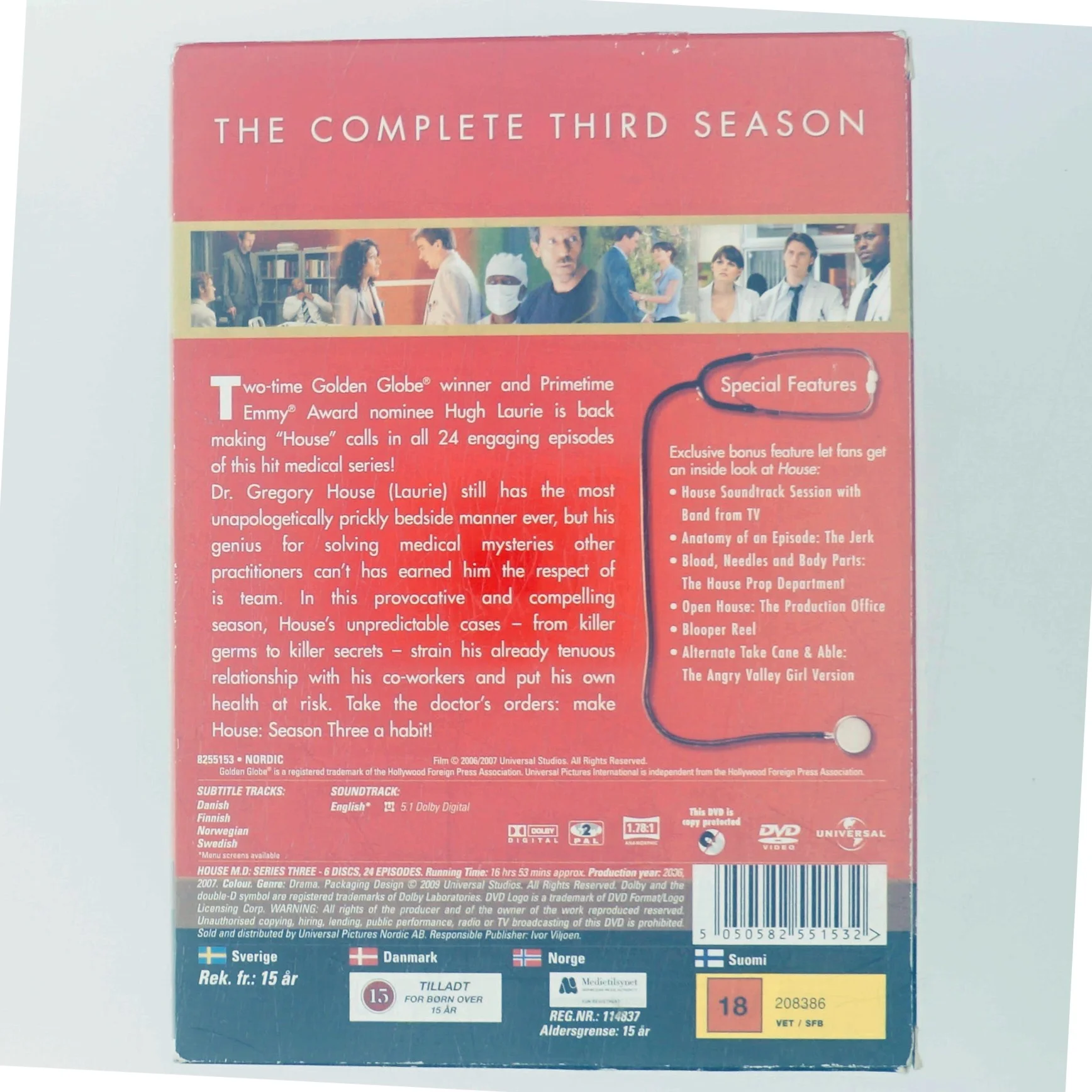 House Md Season 3 med Hugh Laurie (DVD)