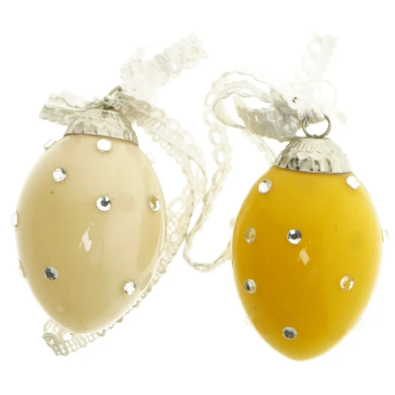 Påskeæg dekorationer (str. 7 cm. 2 stykker)