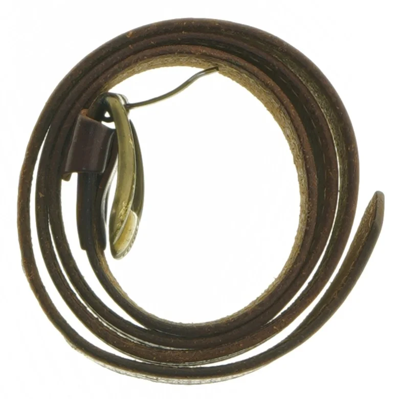 Brunt læderbælte (str. 98 cm)