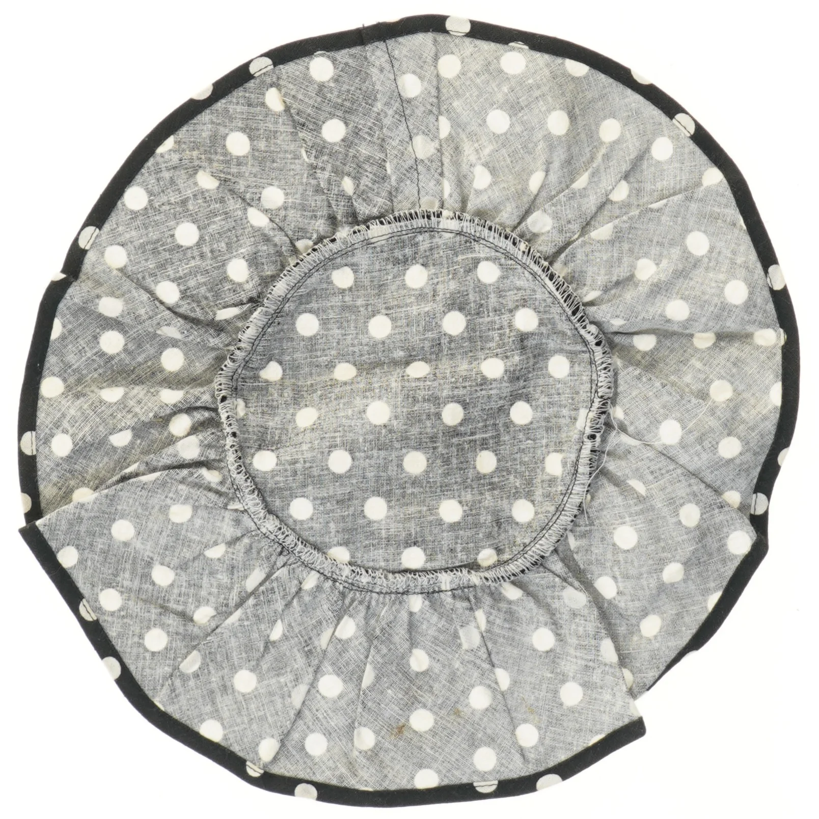 Sort brødserviet med hvide prikker fra Lene Bjere (str. Ø 31 cm)