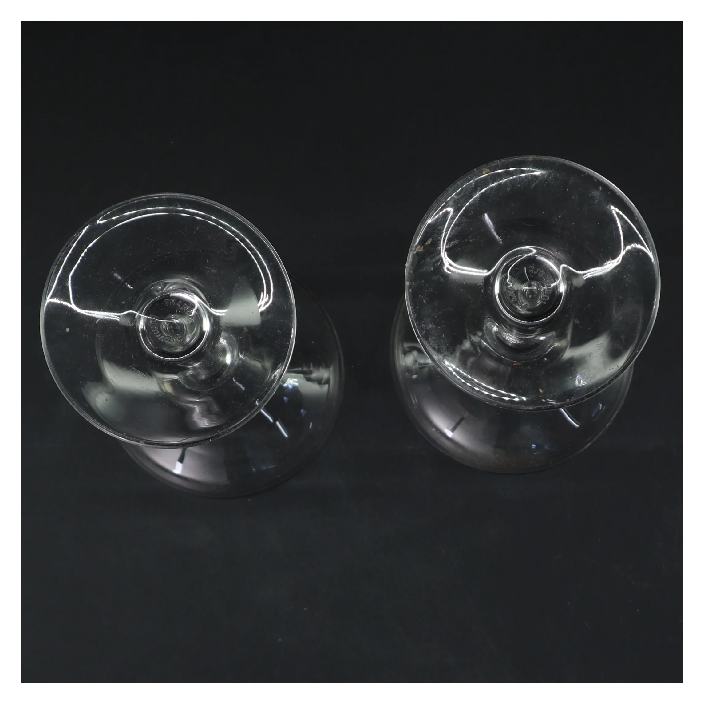 Glas lysestager (str. Ø 9 cm højde 18 cm)