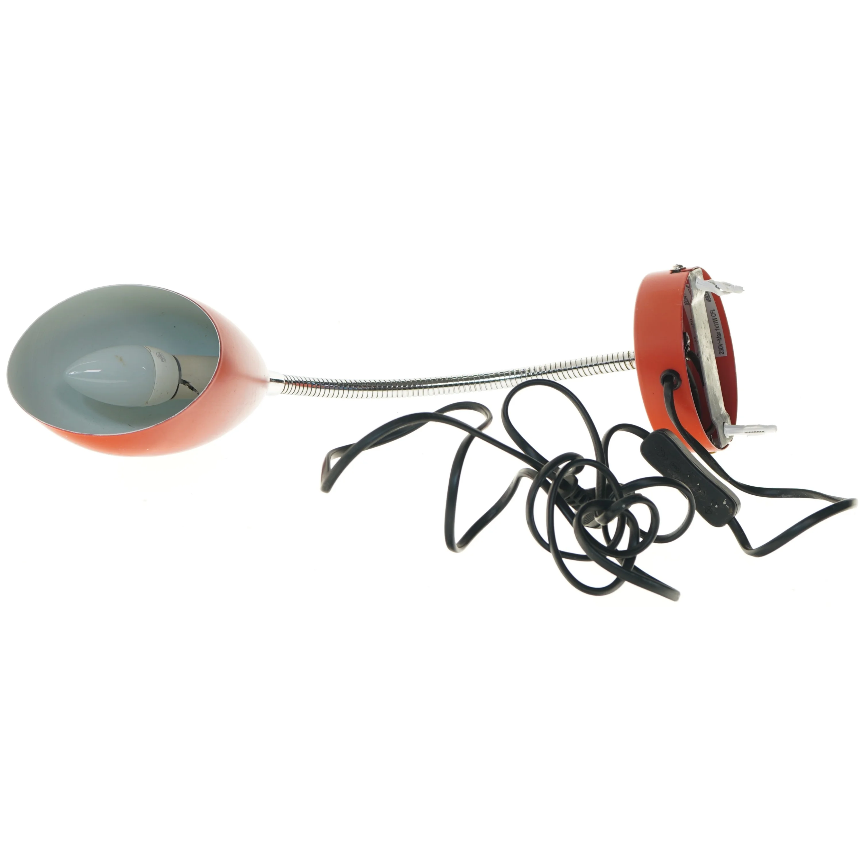 Rød bordlampe (str. 50 cm)