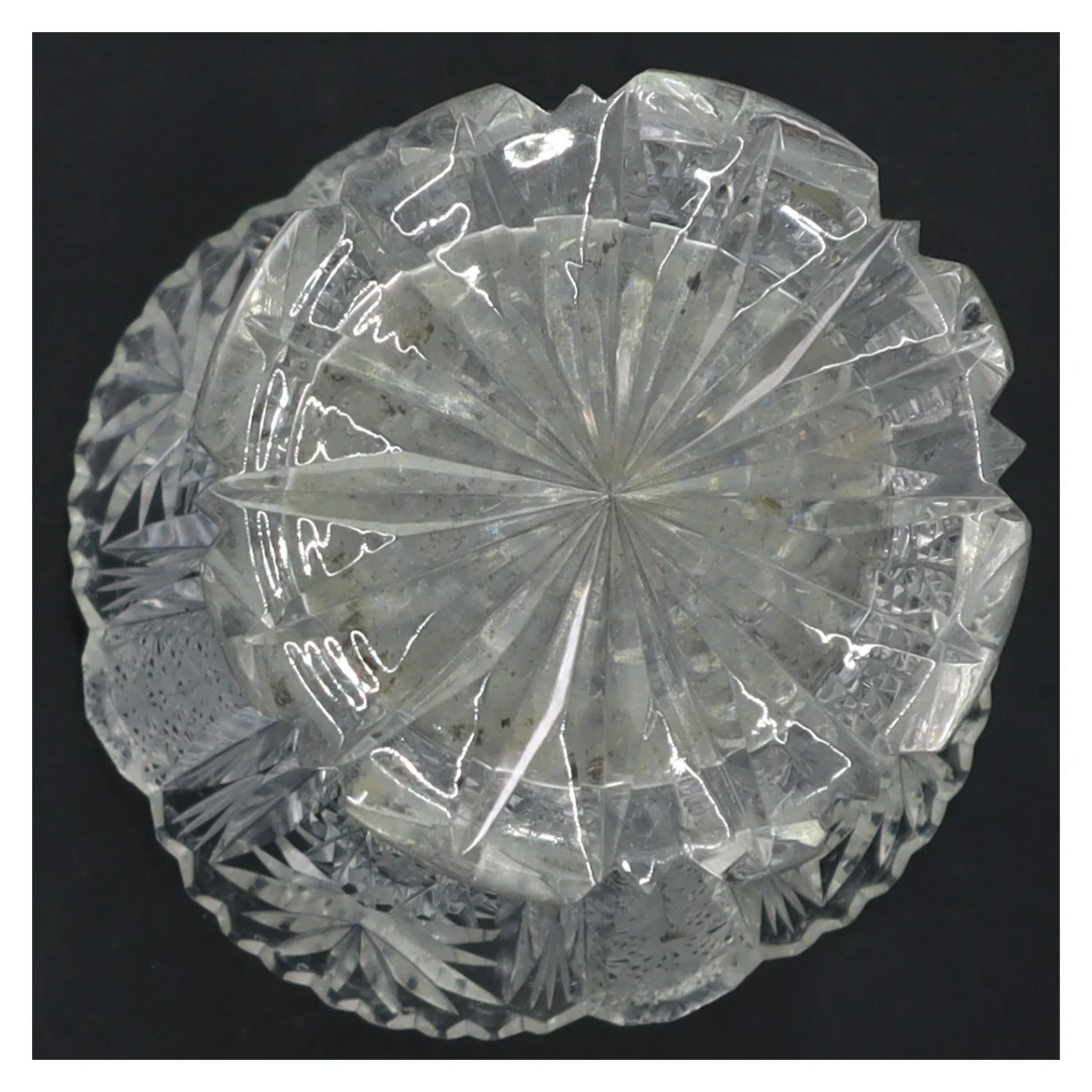 Glasvase med mønster (str. 12x18 cm)