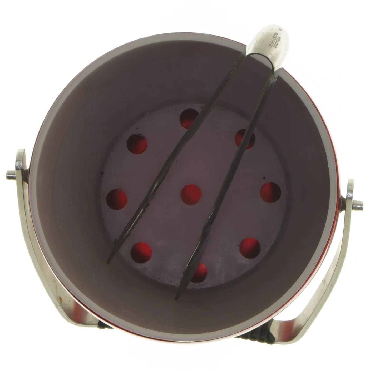 Ny Rød isspand med tang (str. Ø 14 cm)