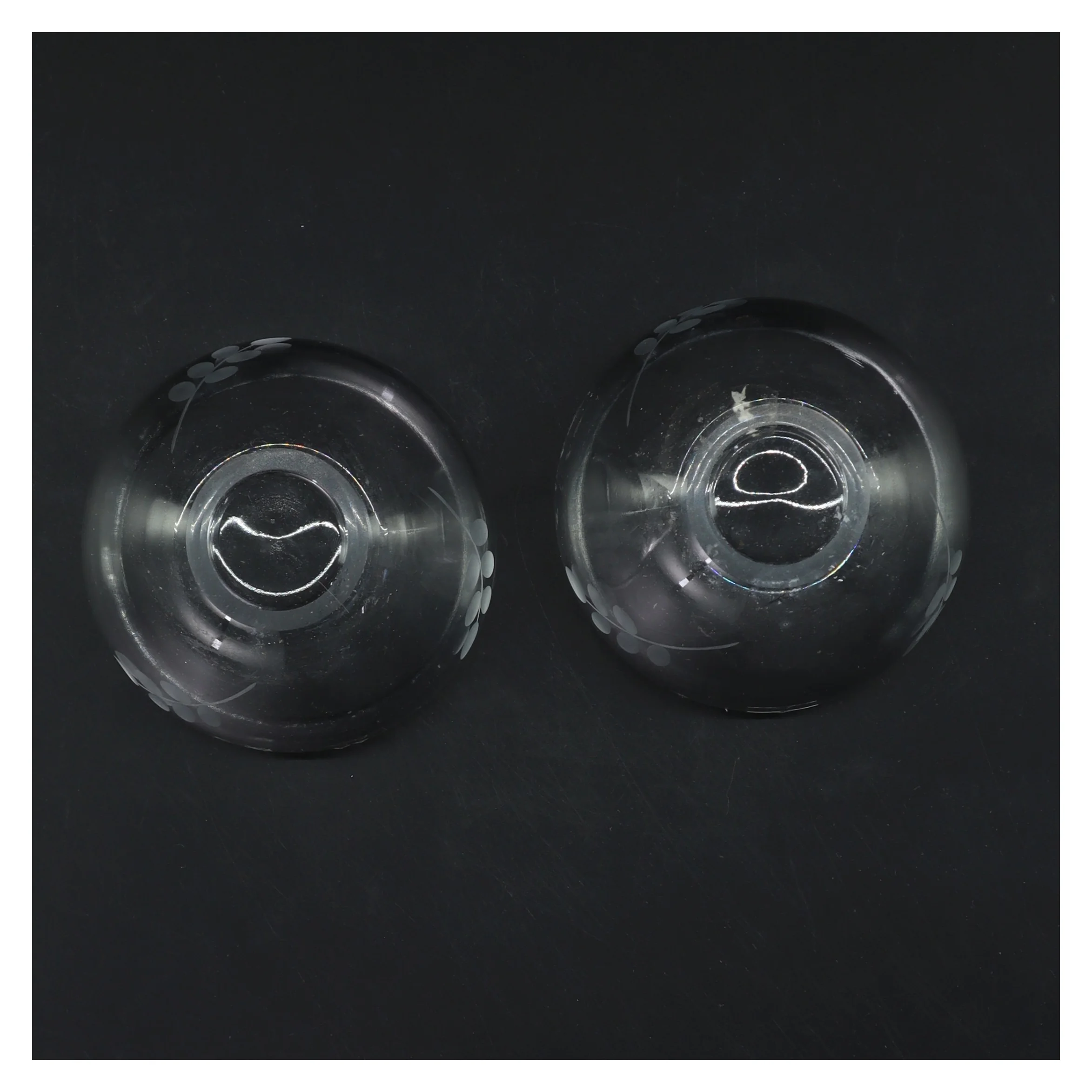 Sæt af glaslysestager fra Bulow (str. Ø 8,5 cm)