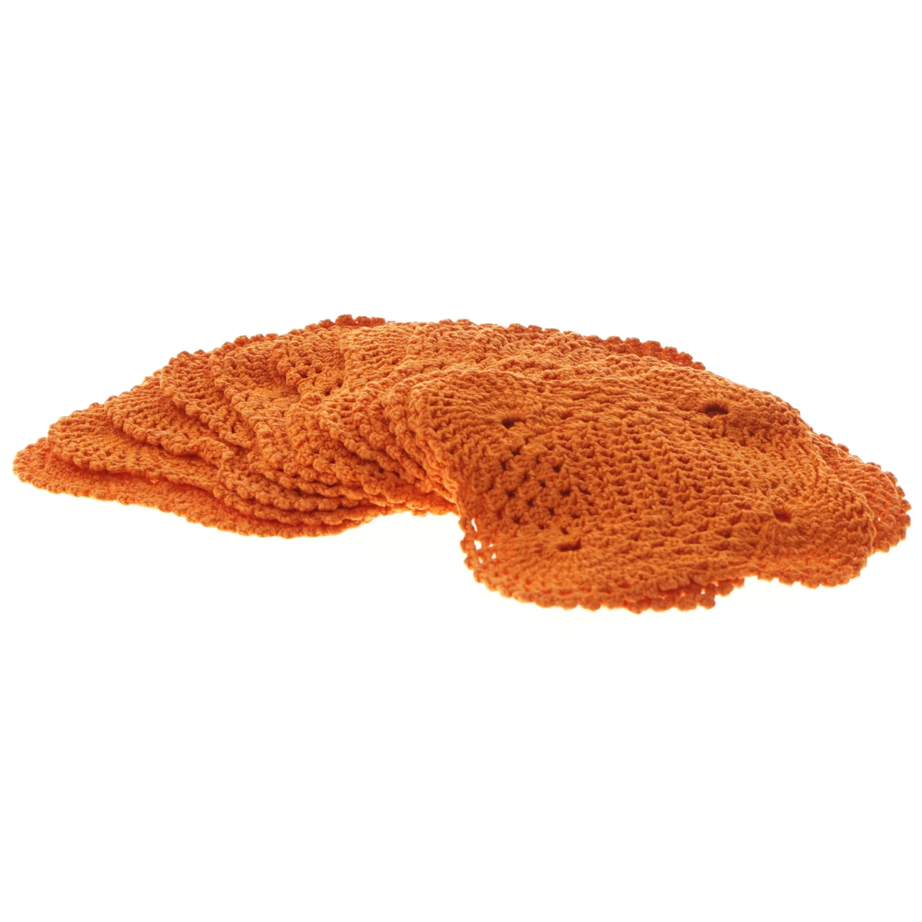 Hæklede bordskånere (str. 14x14 cm, 12 styk cm)