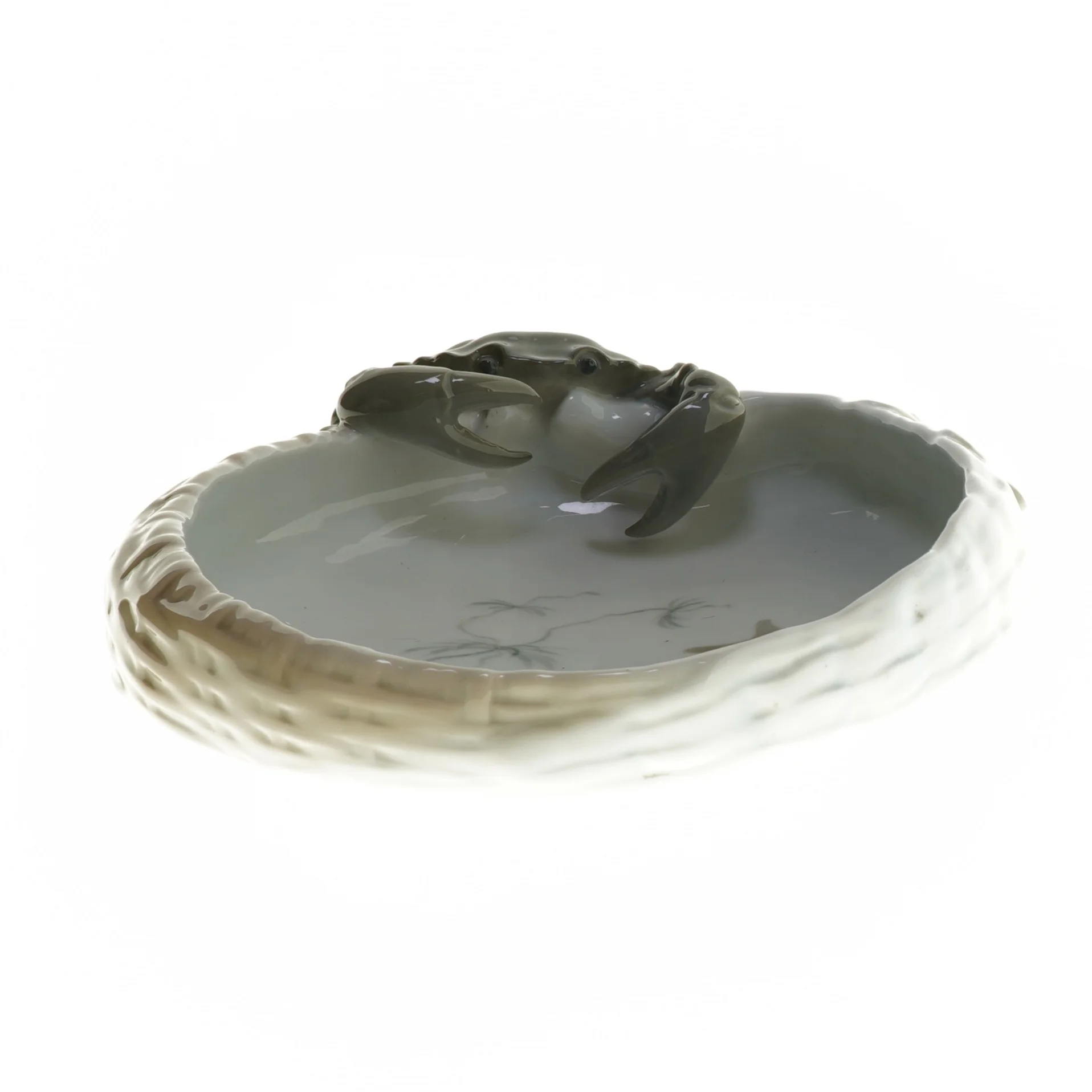 Royal Copenhagen skål med krabber og fiskemotiv fra Royal Copenhagen (str. 24x20 cm)