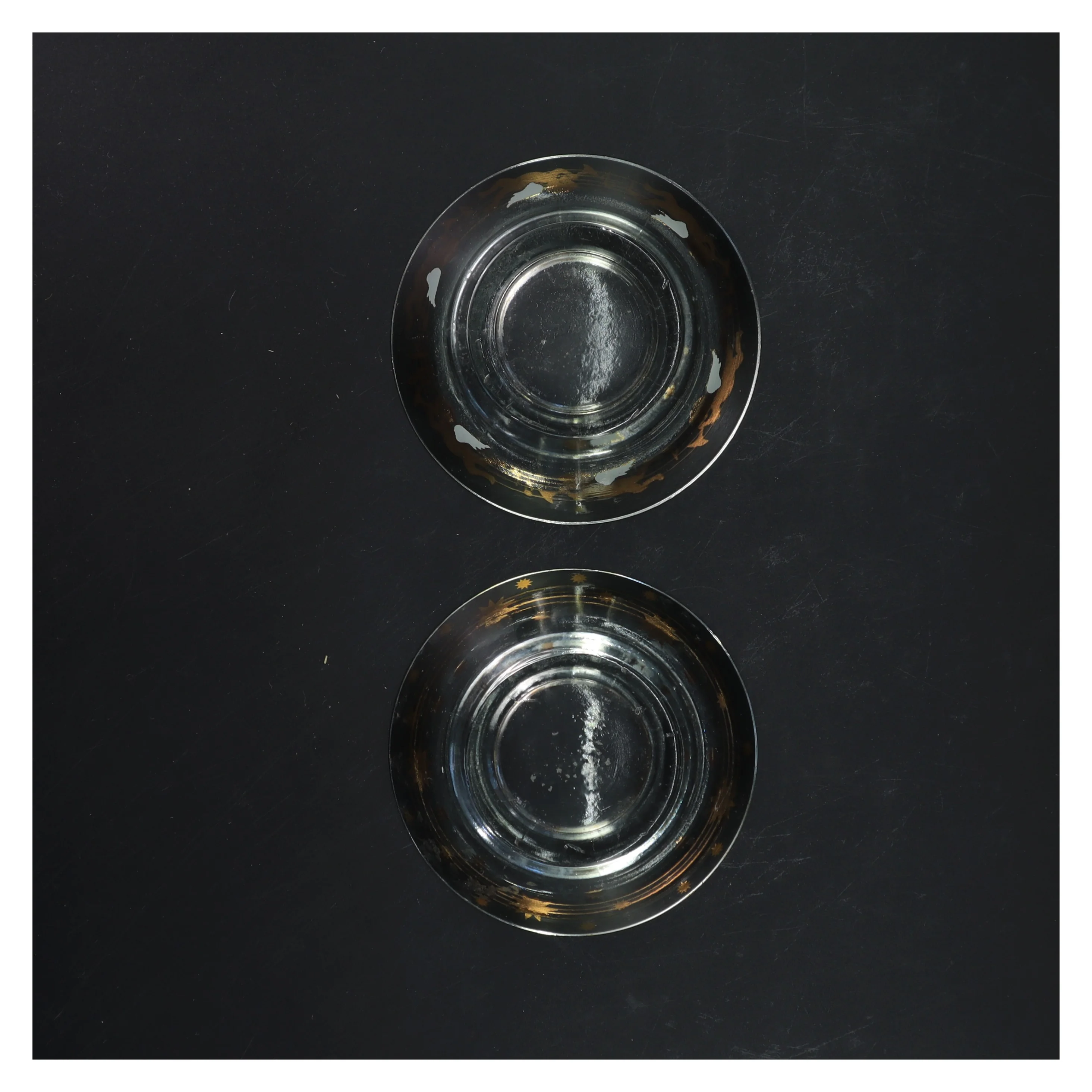 To glas lysestagerfra holmegaard (str. Ø 11 cm)