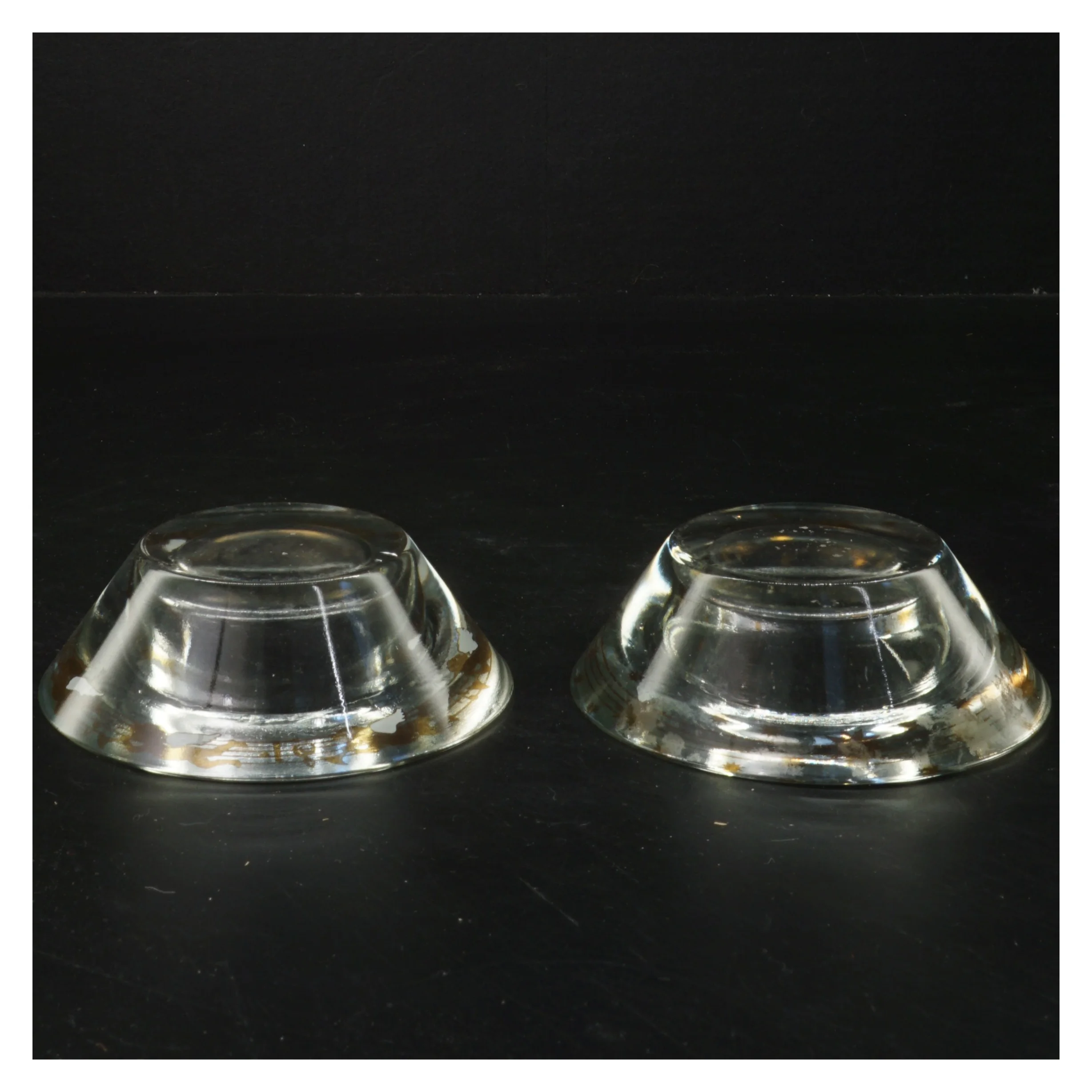 To glas lysestagerfra holmegaard (str. Ø 11 cm)