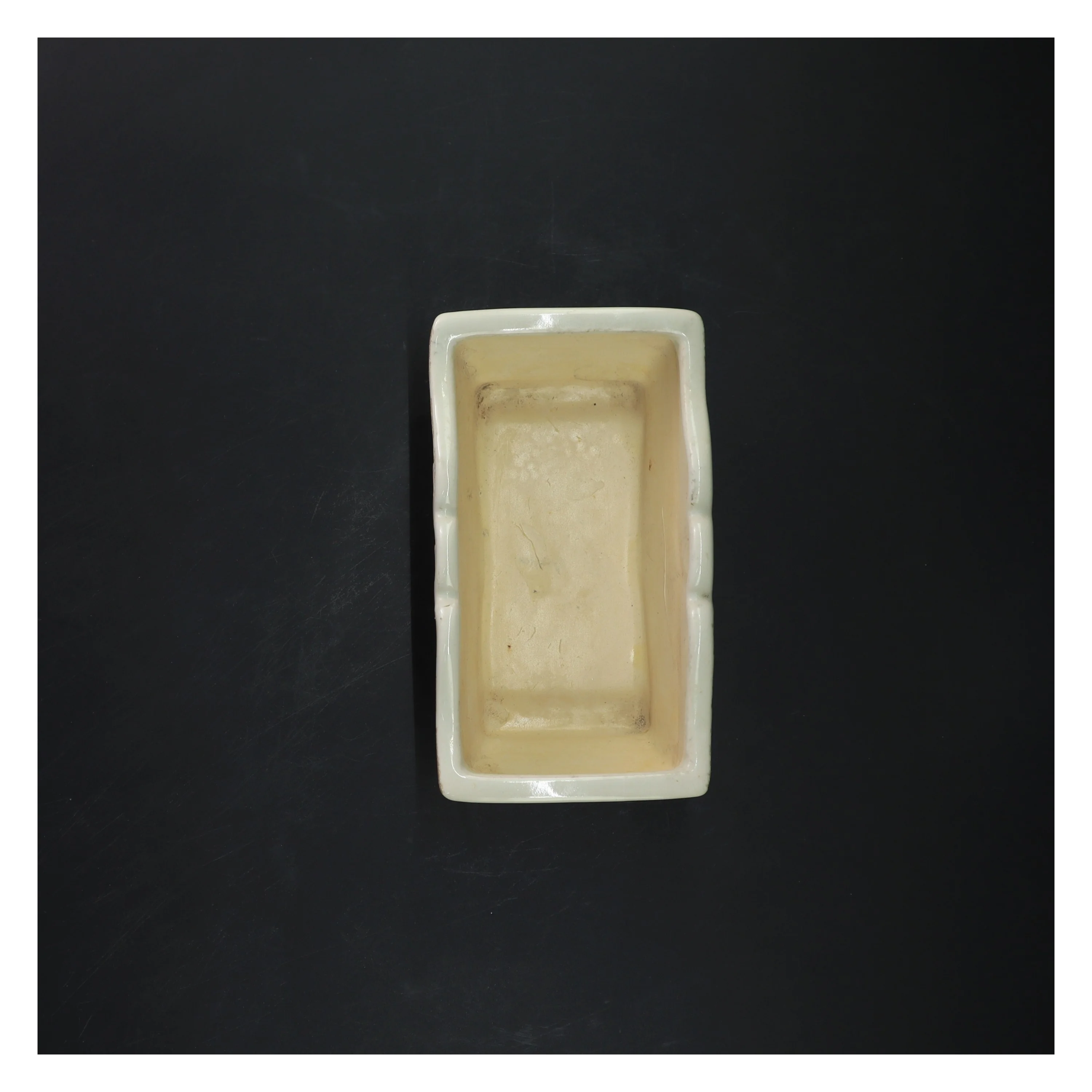 Hvid keramik urtepotteskjuler (str. 16x9 cm)