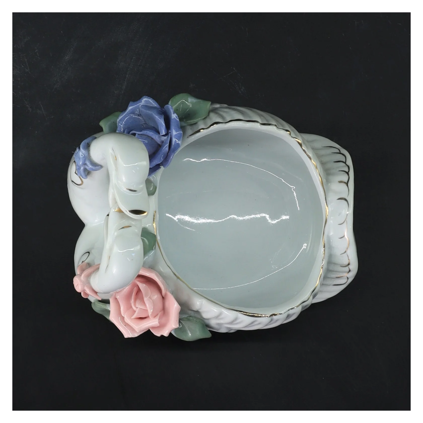 Porcelænsskål med svaneform (str. 12 cm)