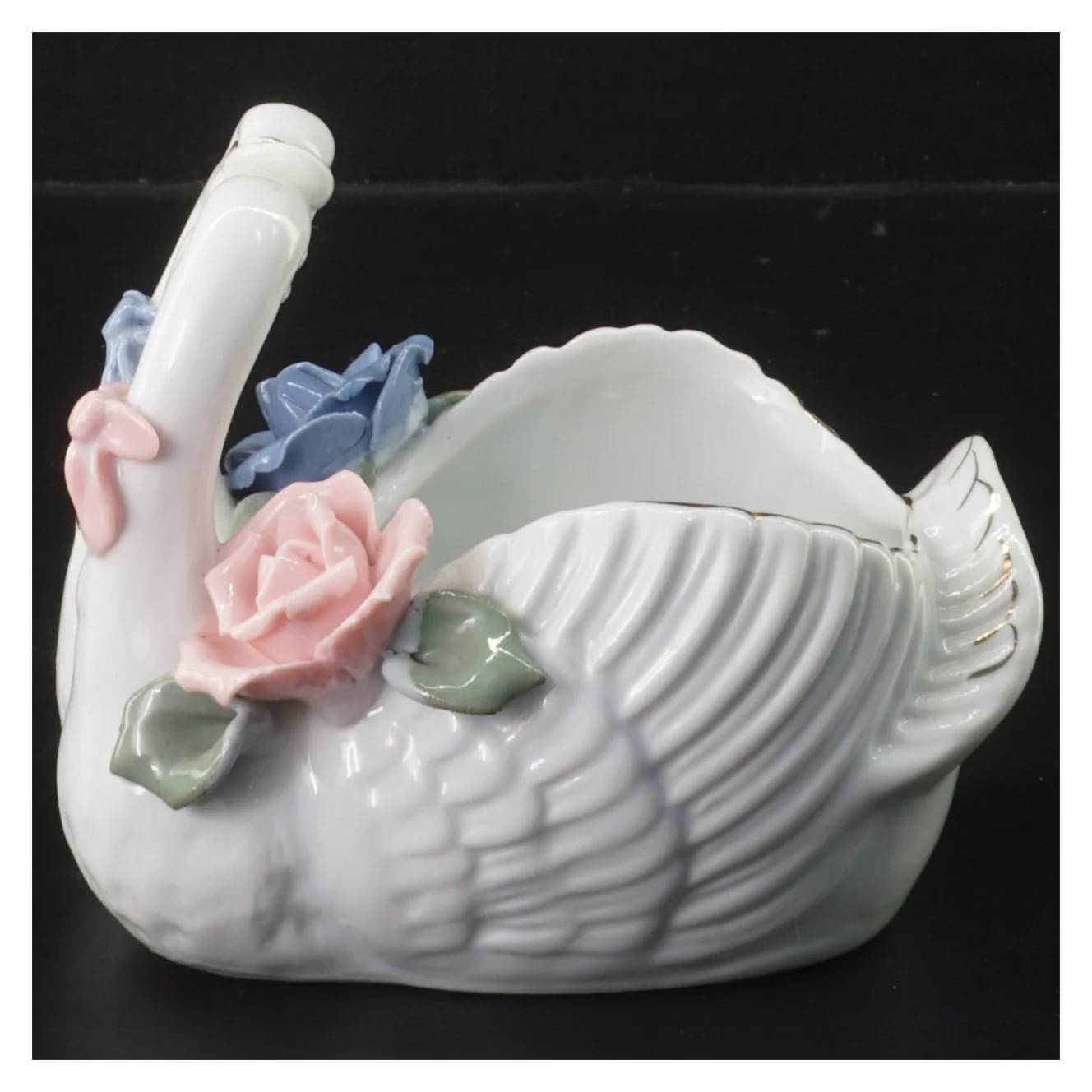 Porcelænsskål med svaneform (str. 12 cm)