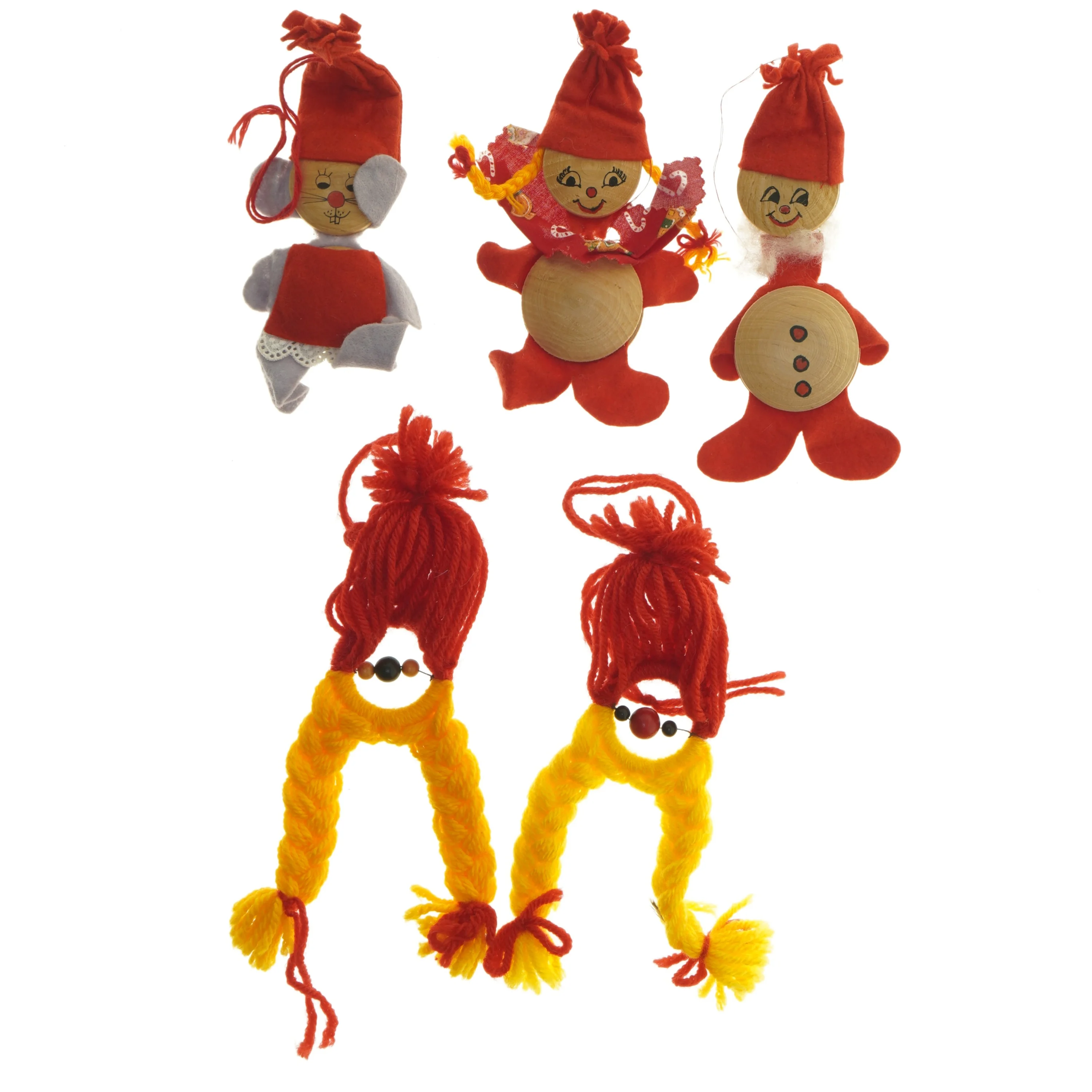 Små julenisset med figurer (str. 19-22 cm)