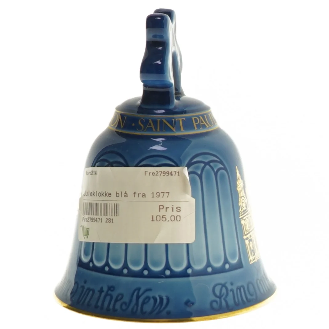 Porcelæns juleklokke fra Bing Og Grøndal (str. 13 cm)