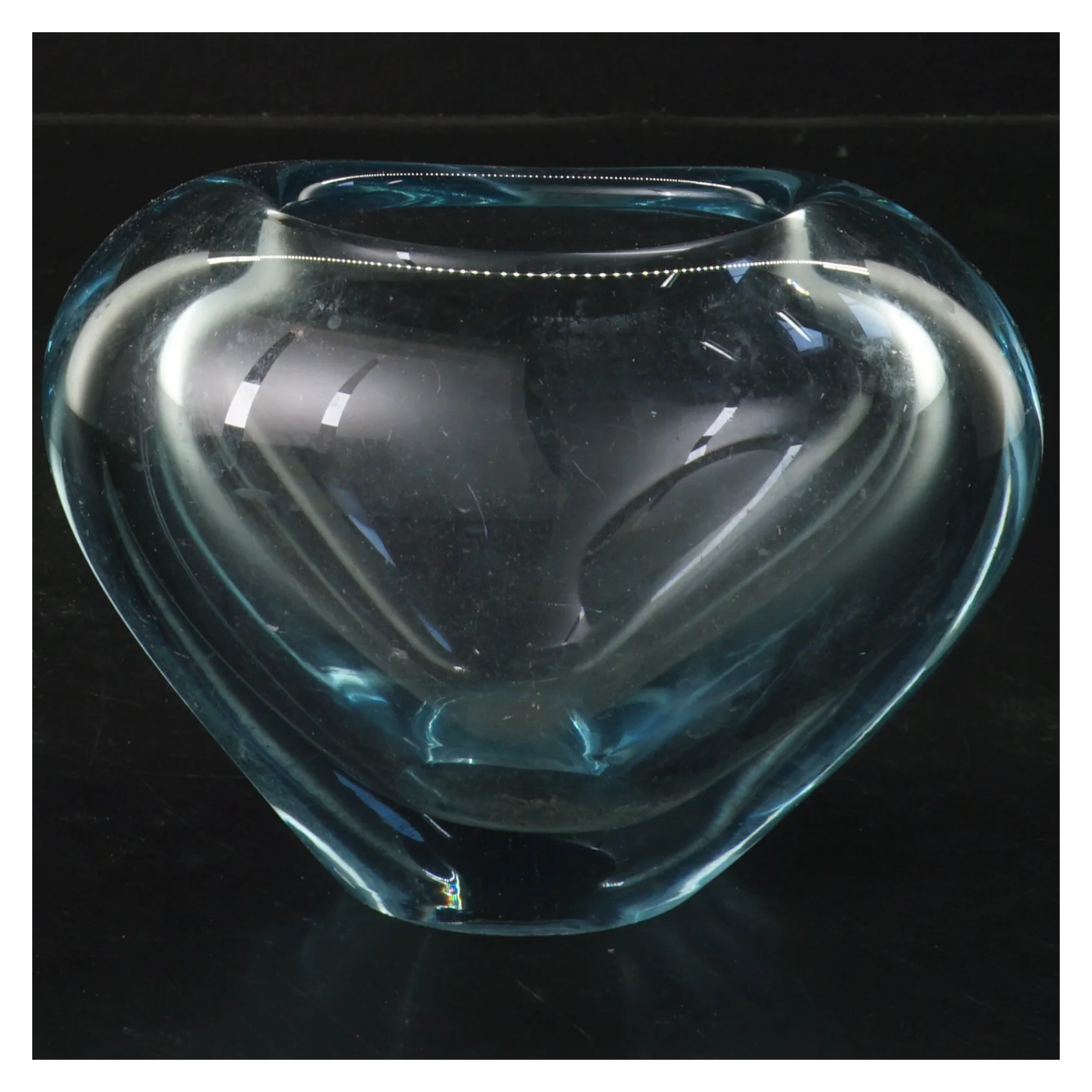 Hjerte Glasvase 15 cm (str. 15 cm)fra holmegaard 