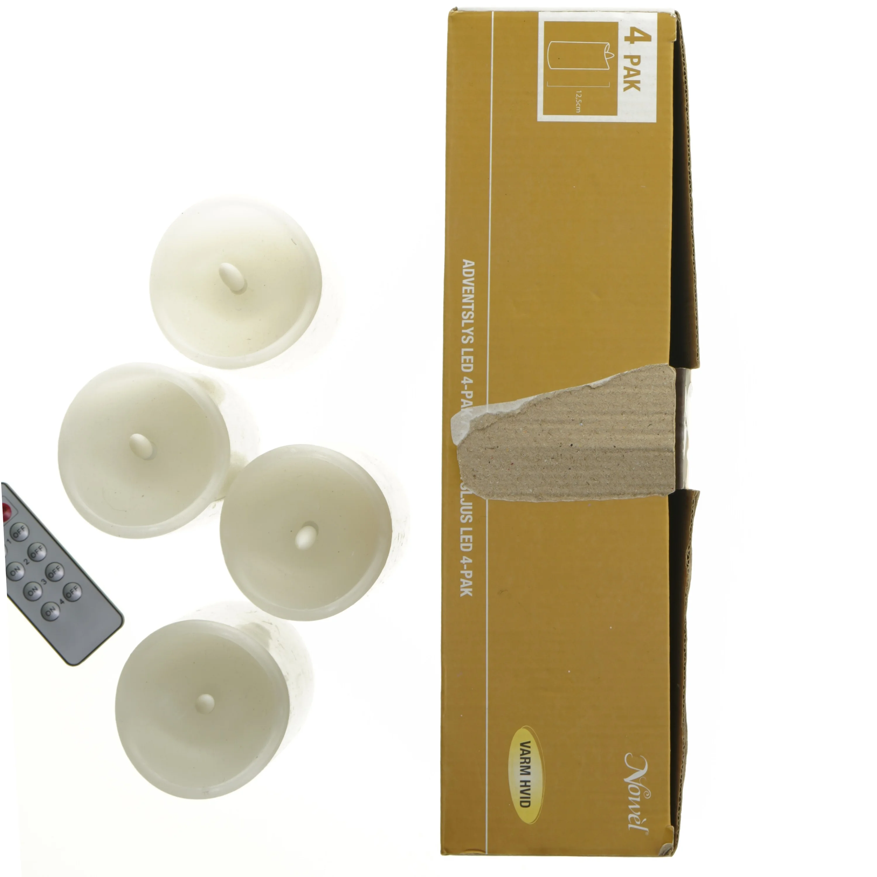 Nye LED adventslys med fjernbetjening fra Nowel (str. 12,5 cm)