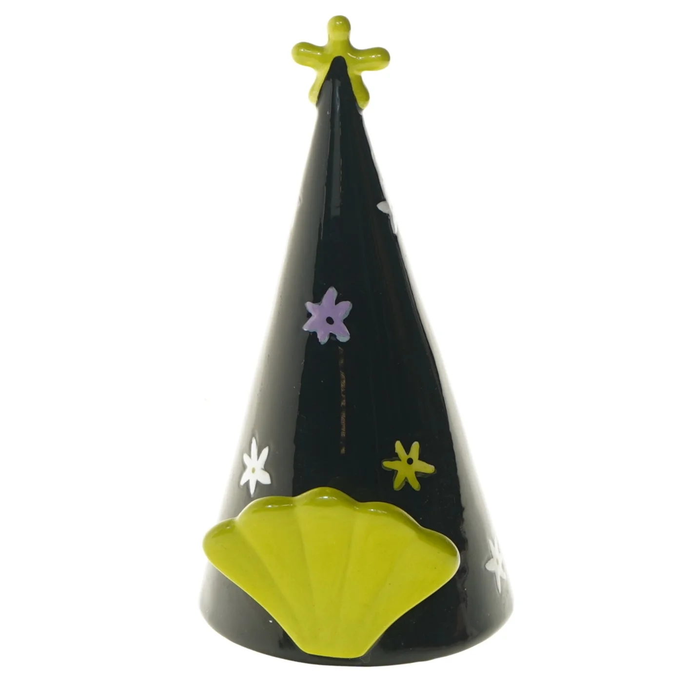 Keramisk figur med blomsterdesign (str. 20 cm)