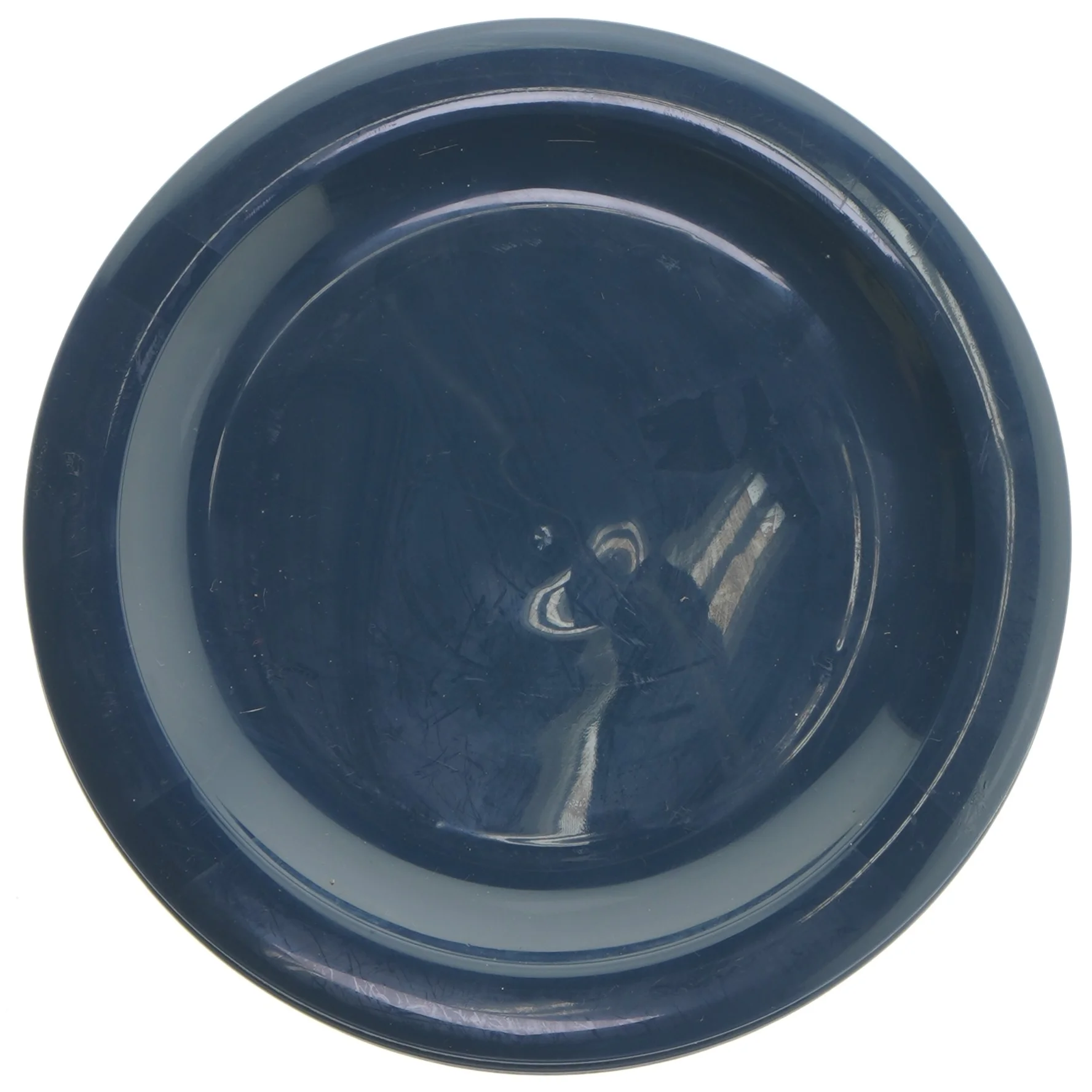 Blå middagstallerkener i plast Ø 22 cm (str. Ø 22 cm)