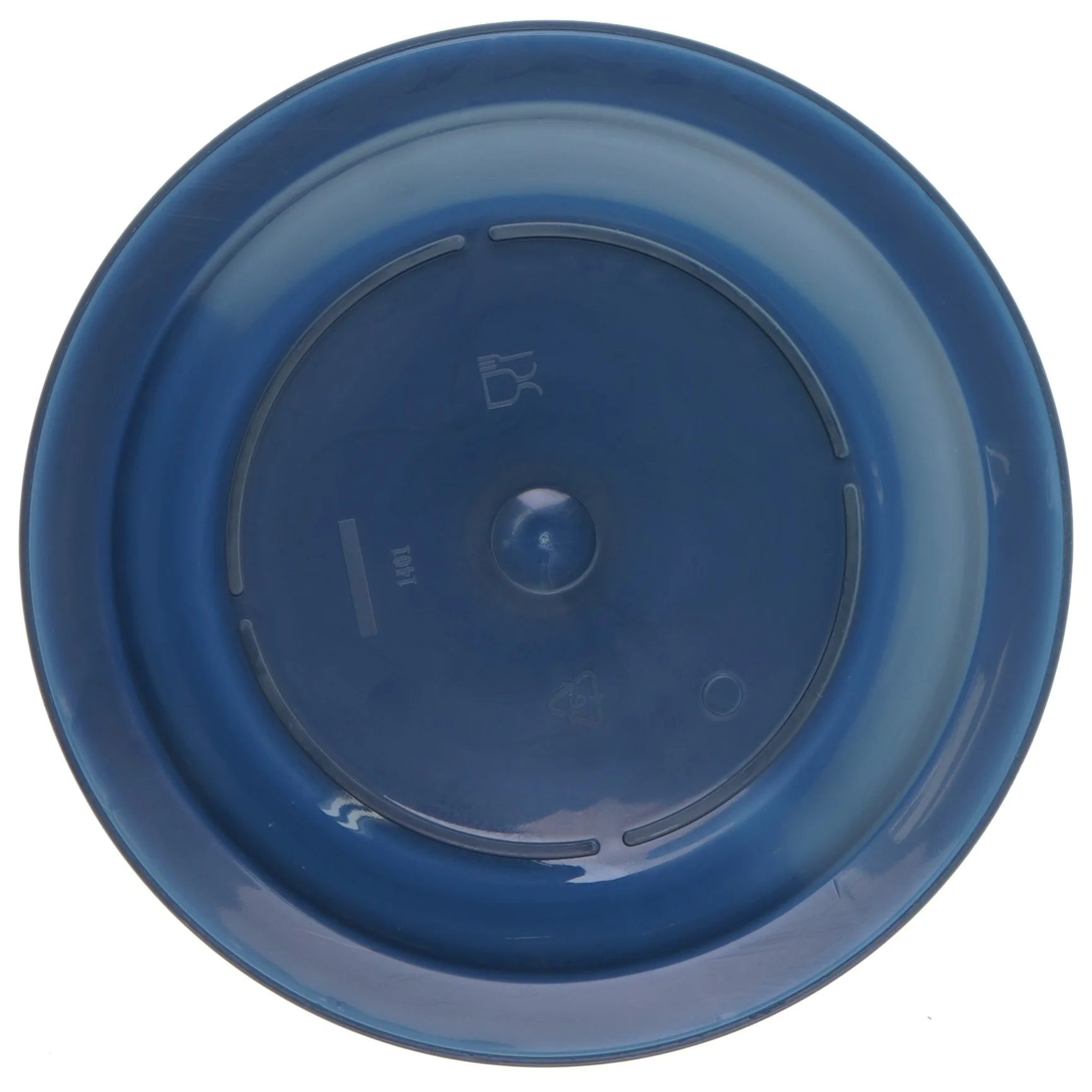 Blå middagstallerkener i plast Ø 22 cm (str. Ø 22 cm)