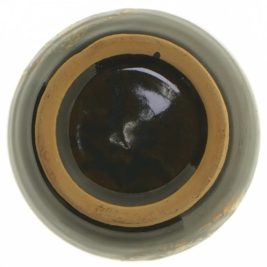 Keramik krukke til evt. Marmelade med låg (str. 13 cm)