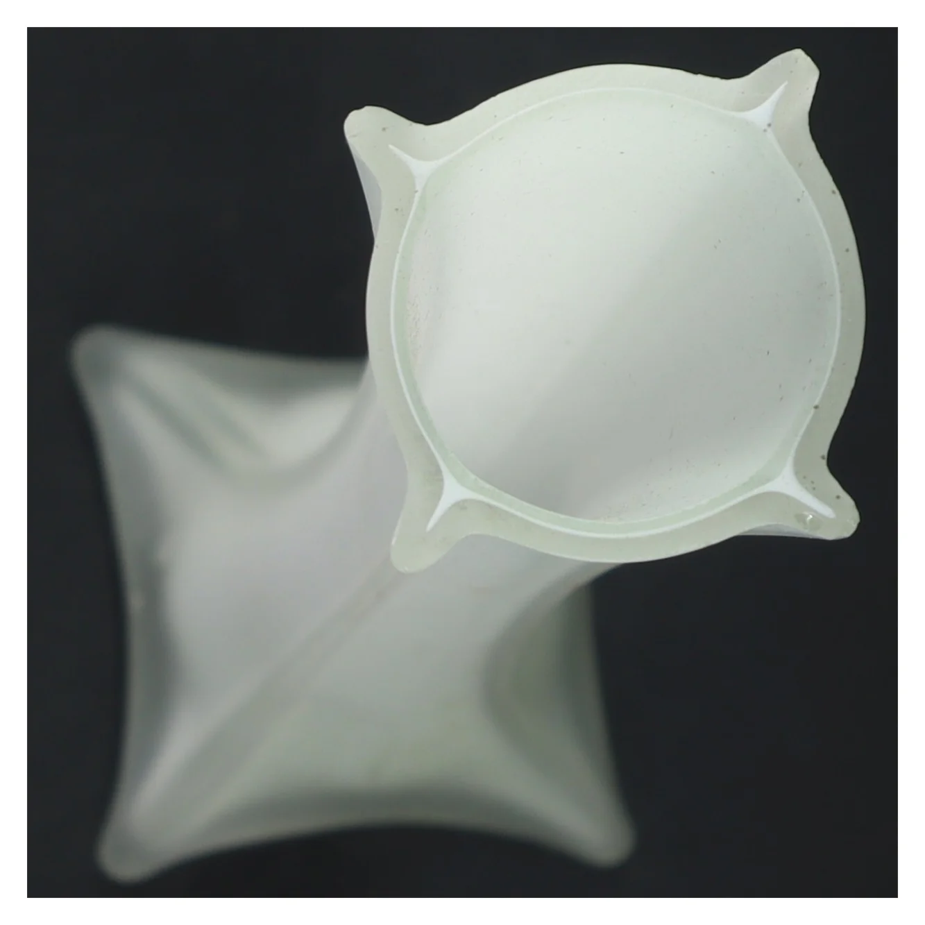 Høj glasvase fra holmegaard (str. 40x9x9 cm)