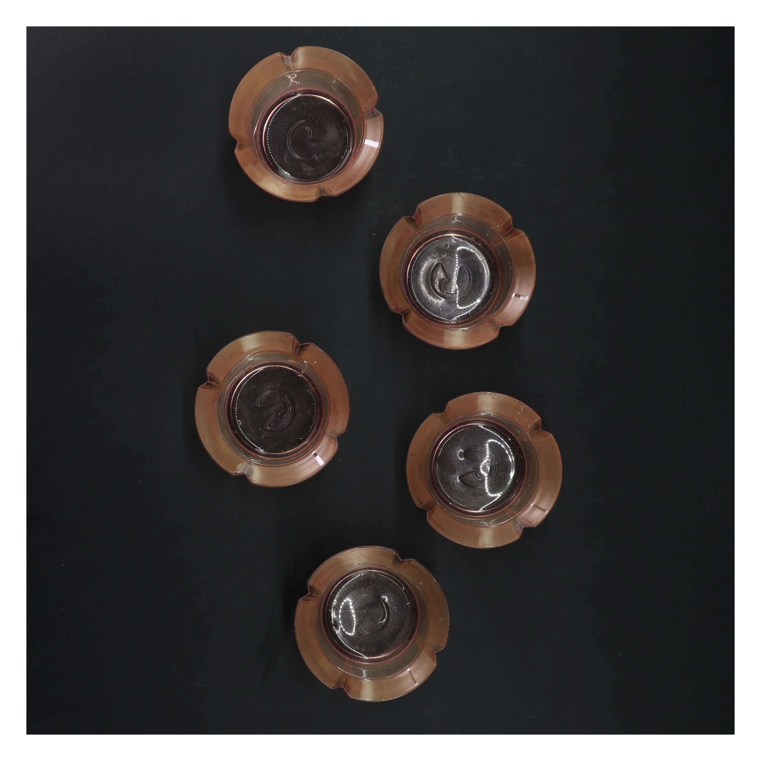 5 stk. med små vintage glas fra Rosendahl (str. Ø 8x h5 cm)