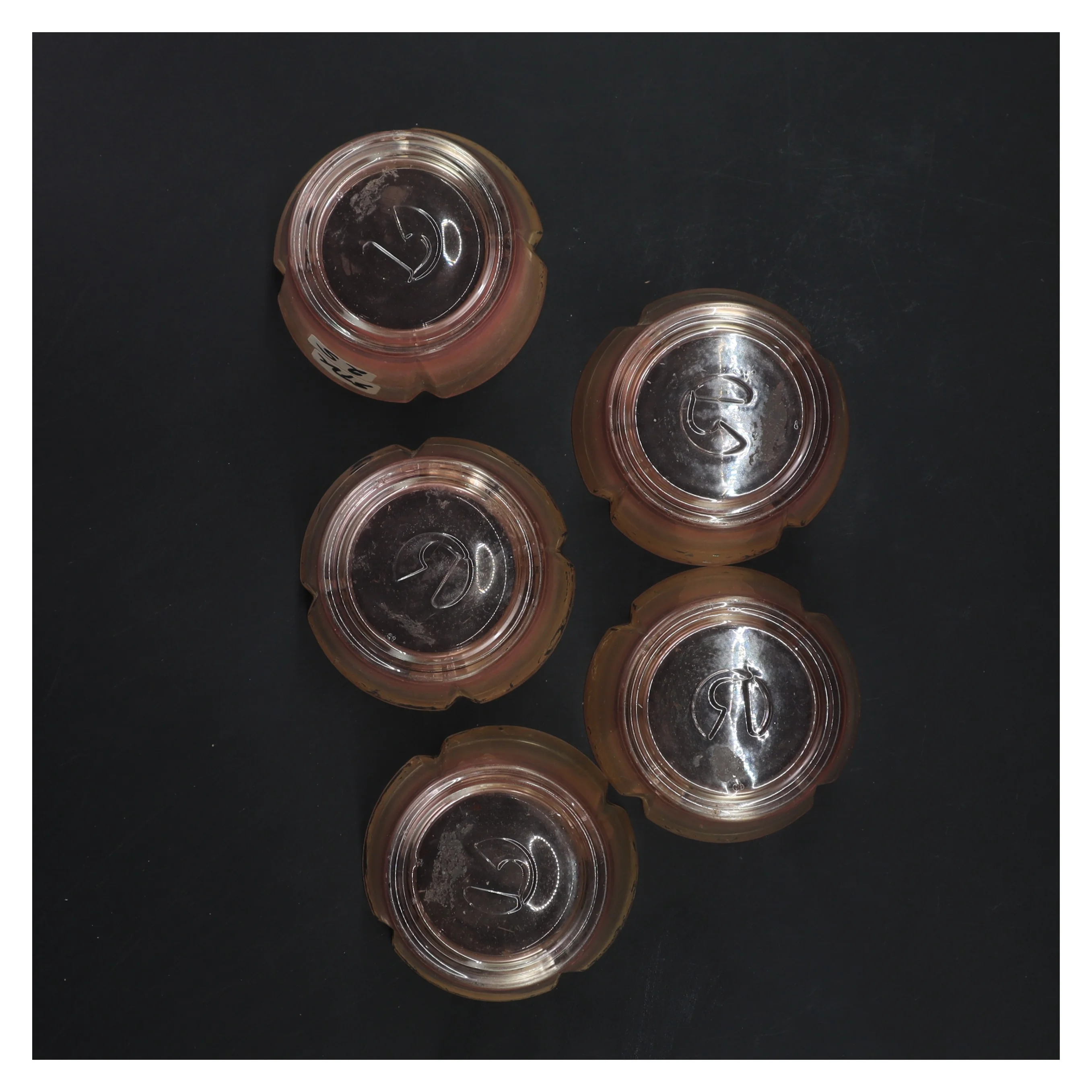 5 stk. med små vintage glas fra Rosendahl (str. Ø 8x h5 cm)