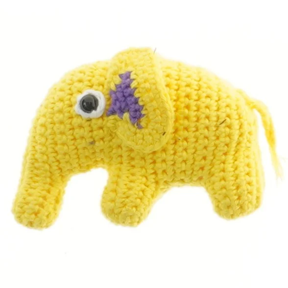 Hæklet elefant legetøj (str. 10 cm)