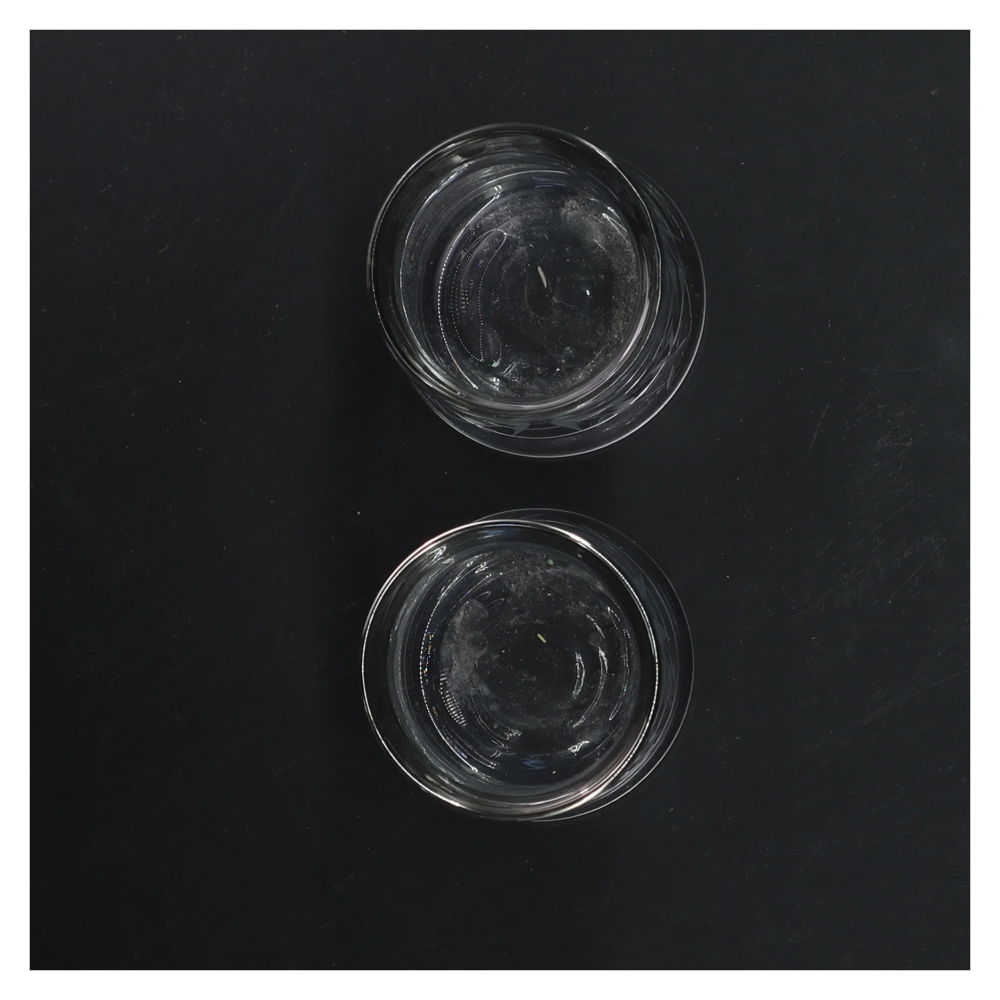  glasstager med sølvkant fra lene bjerre(str. Ø 6,5x7 cm)